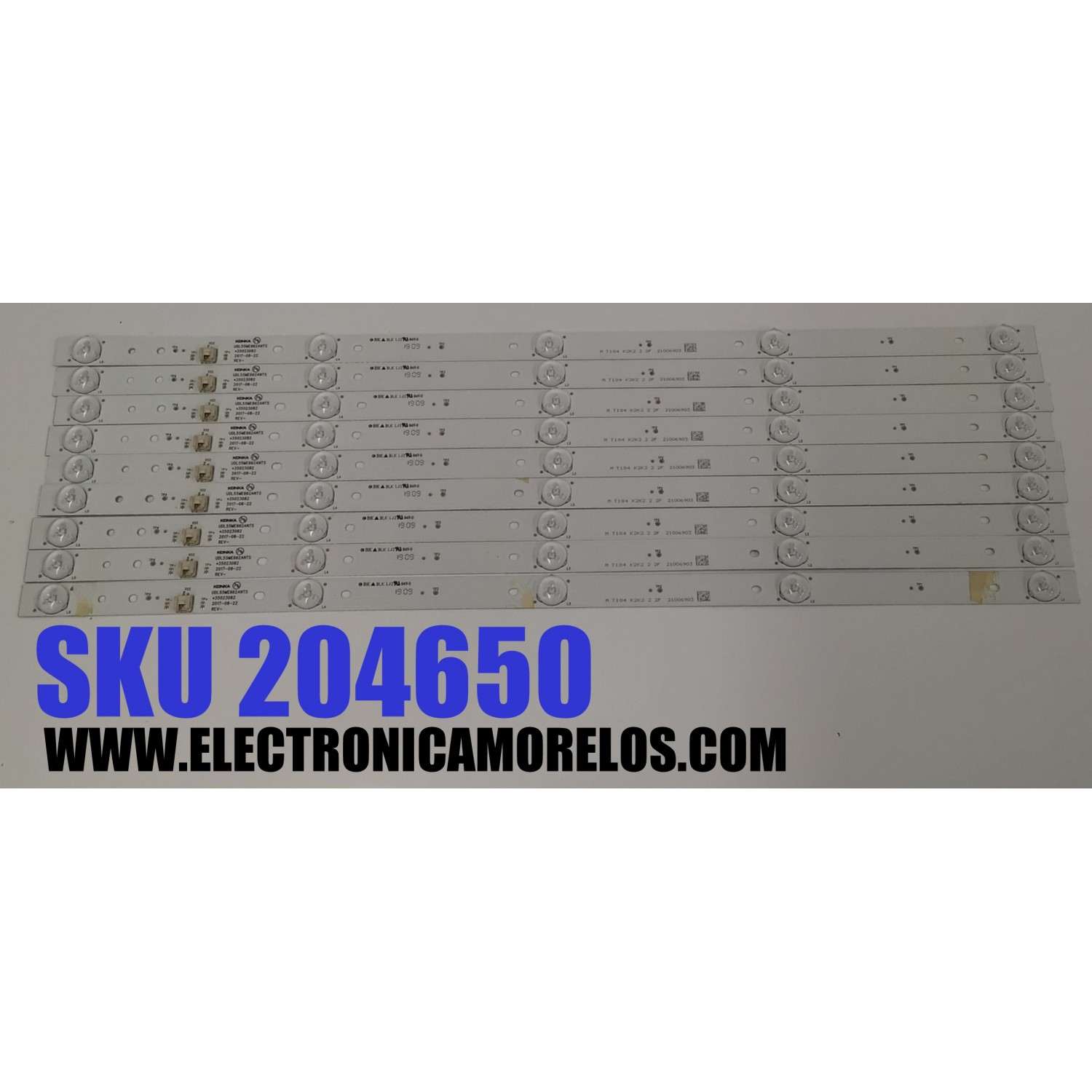 KIT DE LEDS PARA TV KONKA ORIGINAL 9 PIEZAS / NUMERO DE PARTE UDL55ME662ANTS / 35023082 / BK BLK LJ2 / 21006903 / MODELO LED55K7200 / LED55K5500