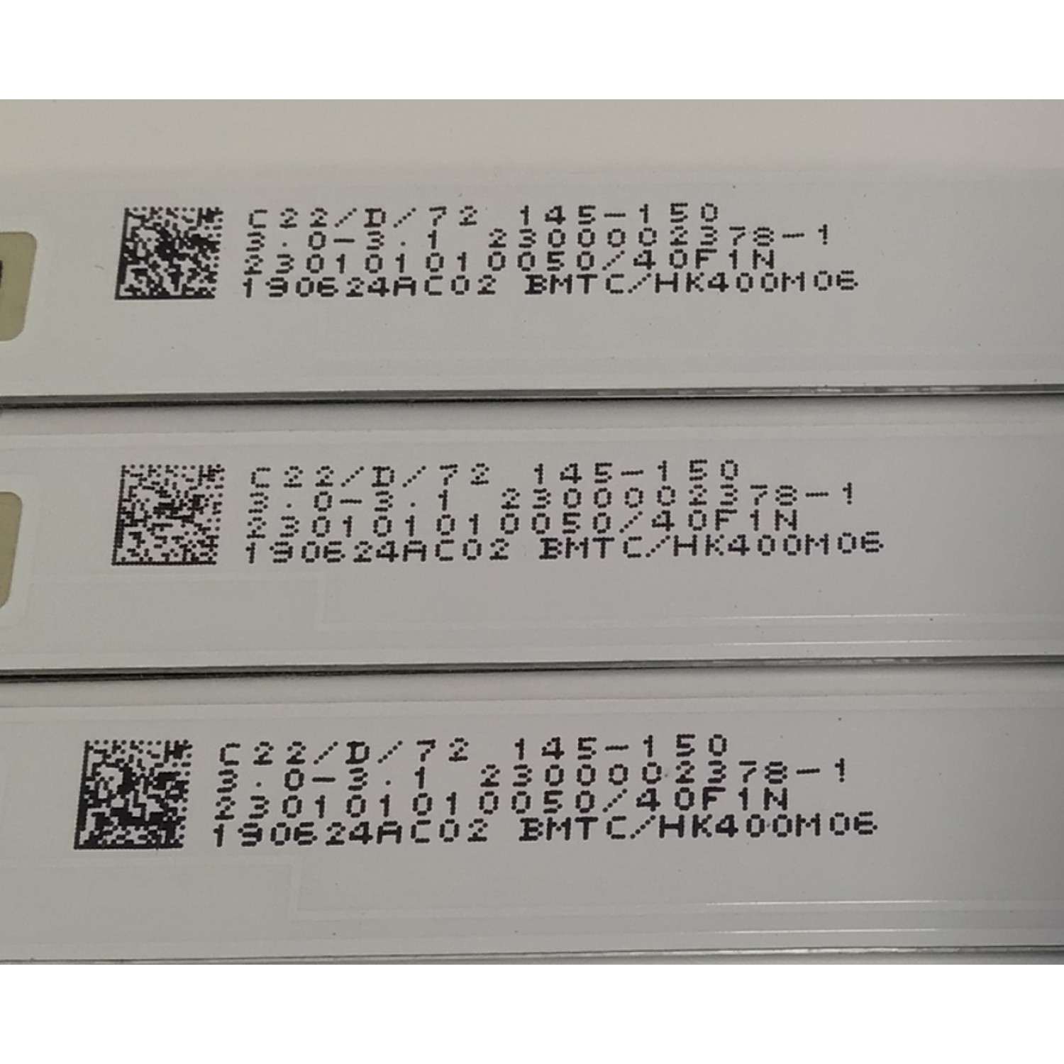 KIT DE LEDS PARA TV RCA ORIGINAL 3 PIEZAS / NUMERO DE PARTE 303HK400038E / HK40D07-ZC22AG-04E / 190624AC02 / HK400M06 / MODELO RT4038-G - Imagen 3