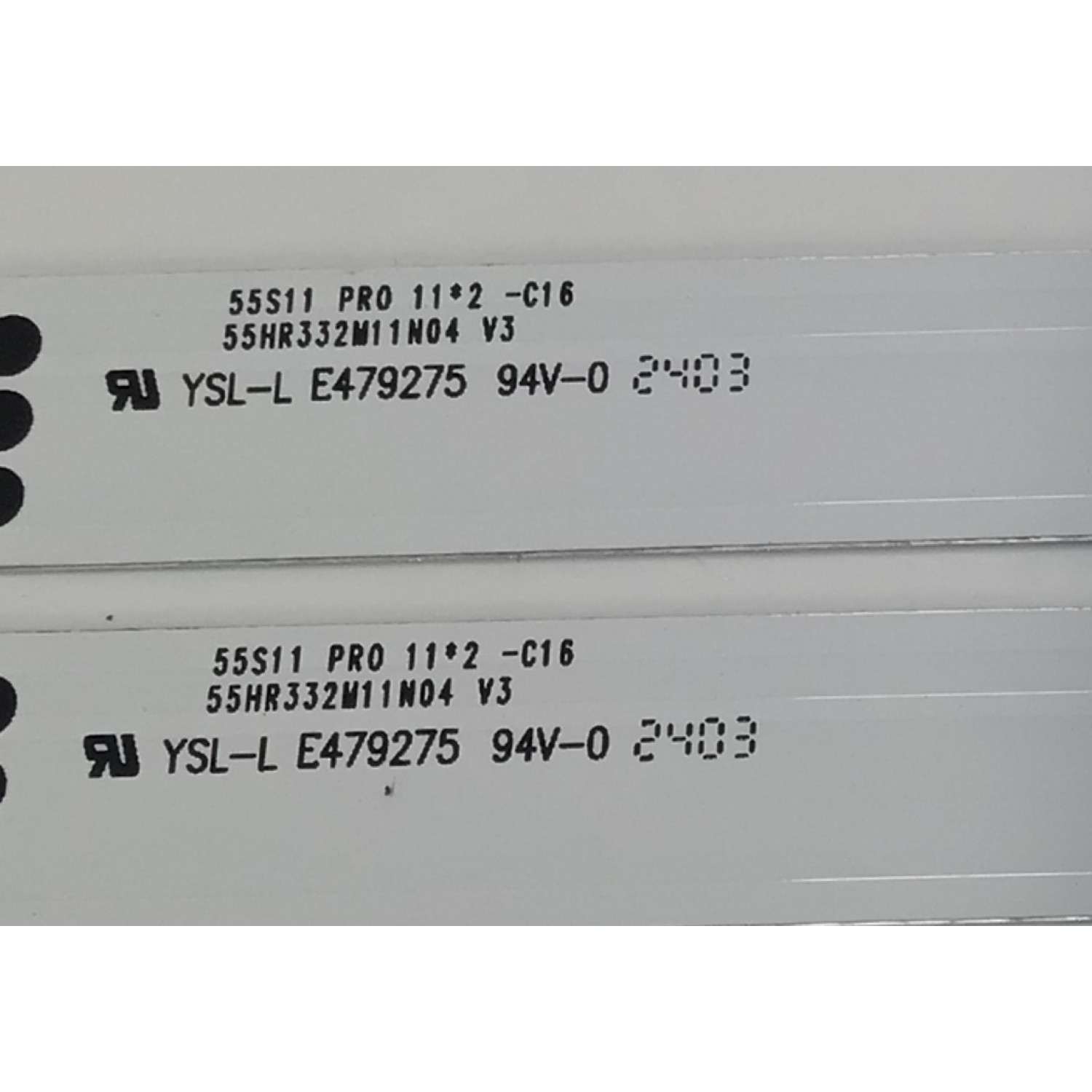 KIT DE LEDS PARA TV TCL ORIGINAL 2 PIEZAS / NUMERO DE PARTE 55HR332M11N04 V3 / 55S11 / LS2B09U4C / N0101-000272 / PANEL LVU550NDAL / MODELO 55S451 / 55F35 / 55S41BR - Imagen 4