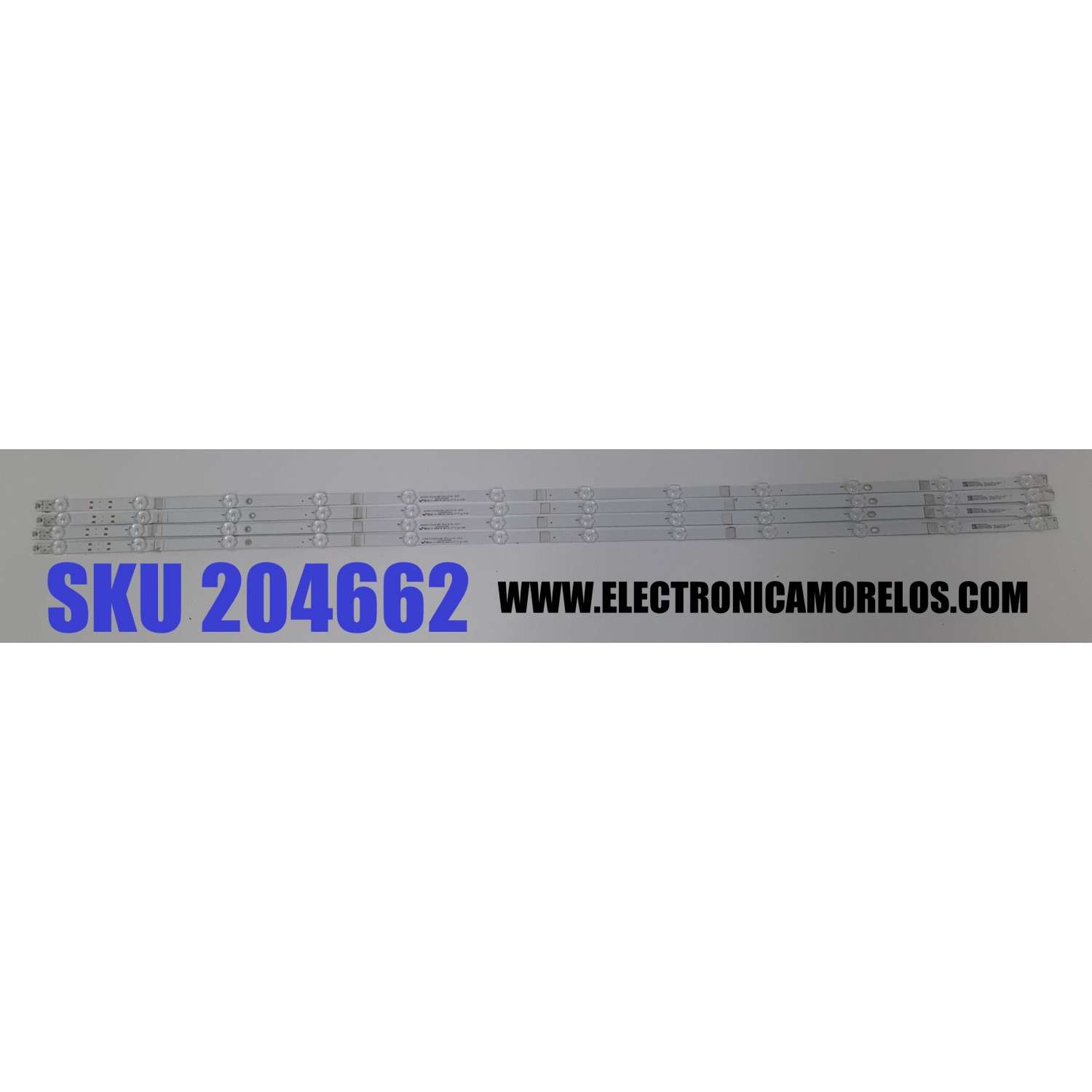 KIT DE LEDS PARA TV ORIGINAL 4 PIEZAS / NUMERO DE PARTE 303GC550109D / GC55D12-ZC42AG-08D / C19/D/206 / 2300022889 / 240411AC02 / 70401-01937 / 130-135/2.9 9-3.0 / GC550M39 / MODELO 55"