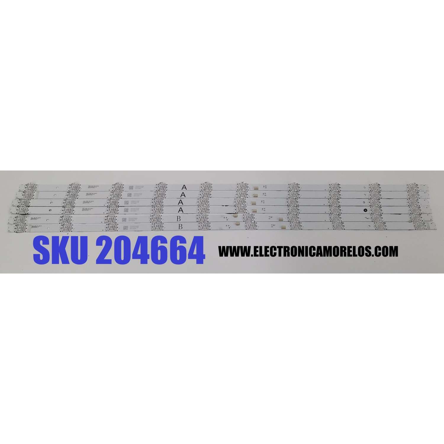 KIT DE LEDS ORIGINAL PARA TV TCL 6 PIEZAS / NUMERO DE PARTE 75HR332M10 / 75HR332M10A1 V3 / 75HR332M10B1 V3 / 75S11 PRO YAG 10X4 A / 75S11 PRO YAG 10X2 B / HR/02/240712 / 04LPJ/LU2C11U3B / N0101-000277 / N0101-000280 / PANEL LVU750NDAL / MODELO 75S451