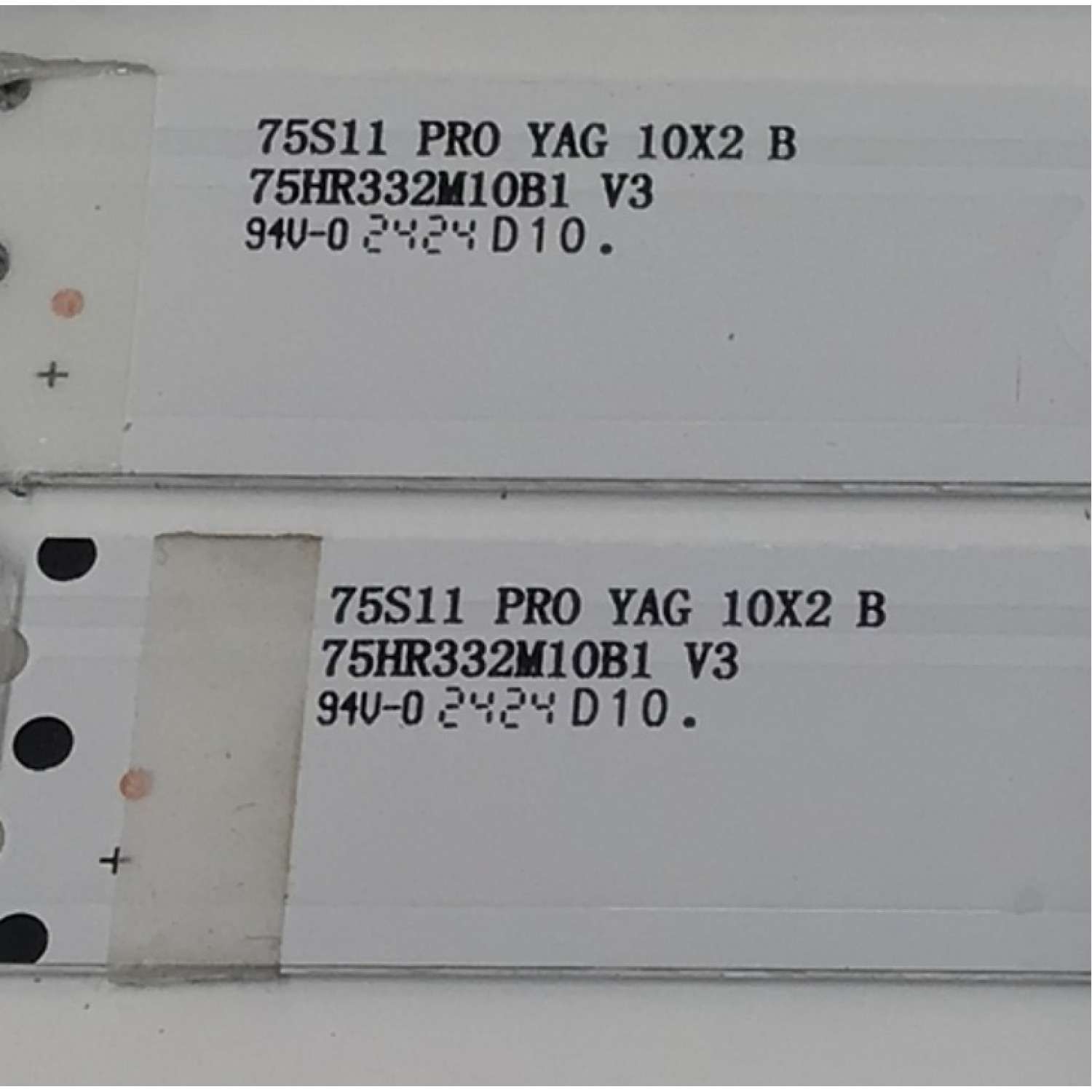 KIT DE LEDS ORIGINAL PARA TV TCL 6 PIEZAS / NUMERO DE PARTE 75HR332M10 / 75HR332M10A1 V3 / 75HR332M10B1 V3 / 75S11 PRO YAG 10X4 A / 75S11 PRO YAG 10X2 B / HR/02/240712 / 04LPJ/LU2C11U3B / N0101-000277 / N0101-000280 / PANEL LVU750NDAL / MODELO 75S451 - Imagen 5