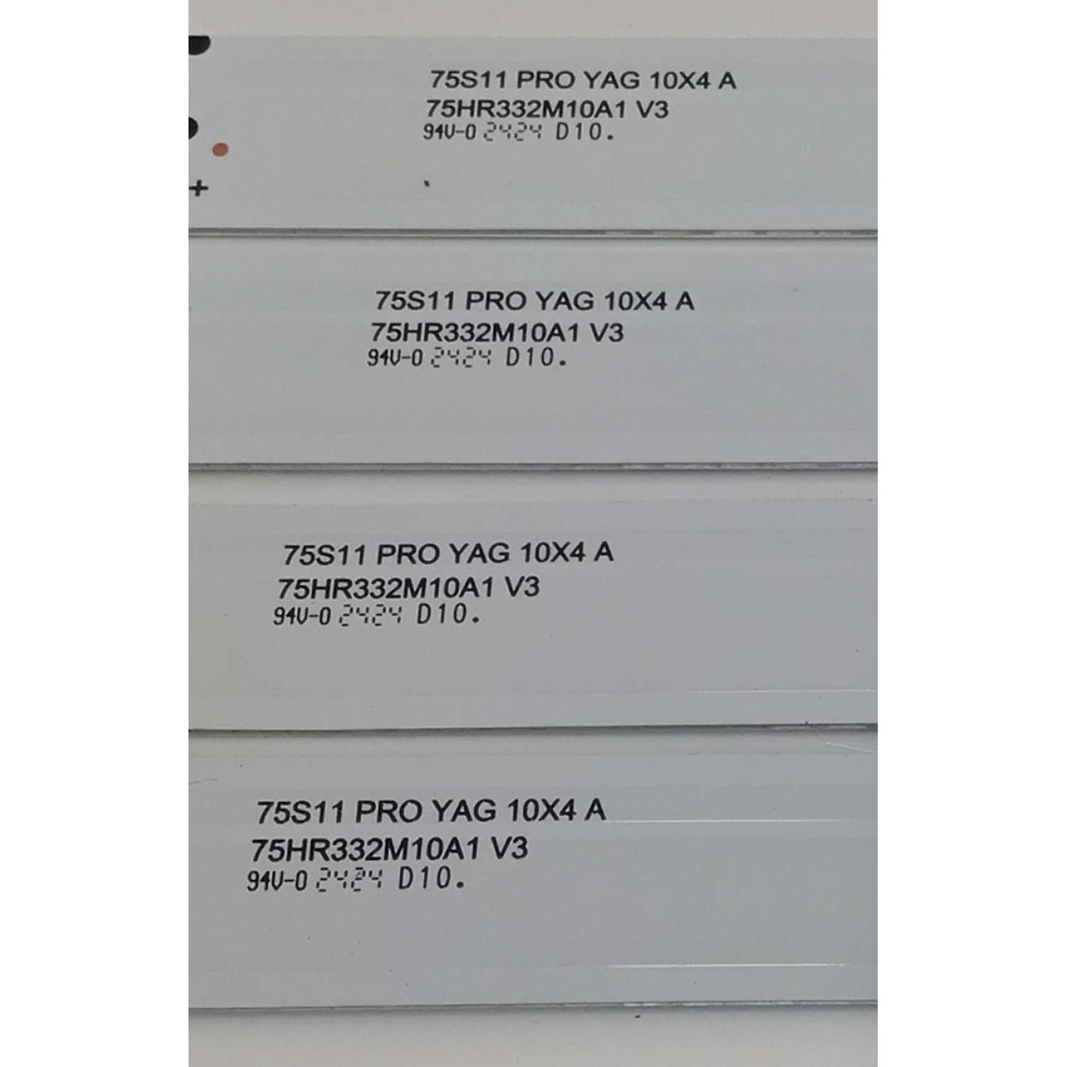 KIT DE LEDS ORIGINAL PARA TV TCL 6 PIEZAS / NUMERO DE PARTE 75HR332M10 / 75HR332M10A1 V3 / 75HR332M10B1 V3 / 75S11 PRO YAG 10X4 A / 75S11 PRO YAG 10X2 B / HR/02/240712 / 04LPJ/LU2C11U3B / N0101-000277 / N0101-000280 / PANEL LVU750NDAL / MODELO 75S451 - Imagen 4
