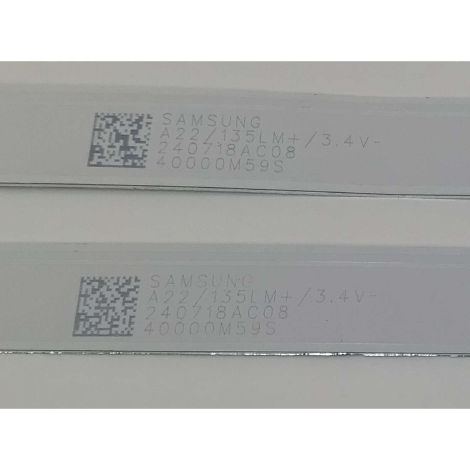 KIT DE LEDS ORIGINAL PARA TV ONN 2 PIEZAS / NUMERO DE PARTE 30340008008DS / LED40D08-ZC62AG-14DSEZ / A22/135LM/3.4V/ 240718AC08 / 40000M59S / PANEL HV400FHB-F11 / V400HJ9-PE1 (C4) / MODELO 100058007 40" / DAW40FR - Imagen 2