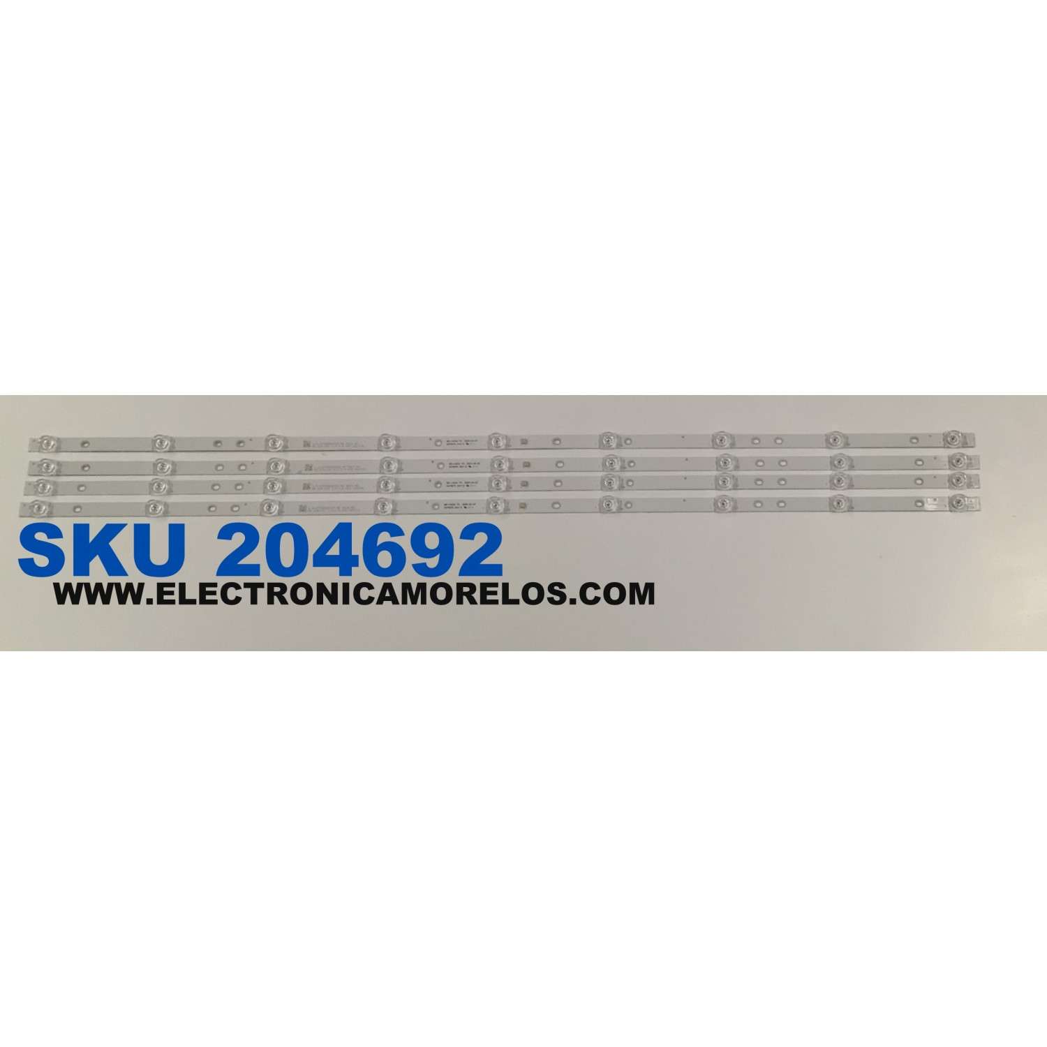 KIT DE LEDS PARA TV AKAI ORIGINAL 4 PIEZAS / NUMERO DE PARTE MS-L4524 V3 / 1.3.10700000229 MC 3414 50 / A5 224-232 3.2-3.4  / 600 001713 / MODELOS 50EVLS4 / K50DLG12U / AK50H1485