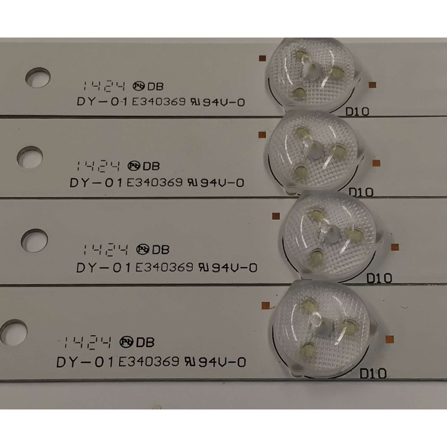 KIT DE LEDS PARA TV DIGITREX ORIGINAL 4 PIEZAS / NUMERO DE PARTE 3BL-T8104102-003B / DY-01E340369 / 6050120010 / JS-SY33EFED-0001 / PANEL HK395WLEDM-CH03H / DISPLAY V400HJ6-PE1 / MODELO DX40FKM - Imagen 4