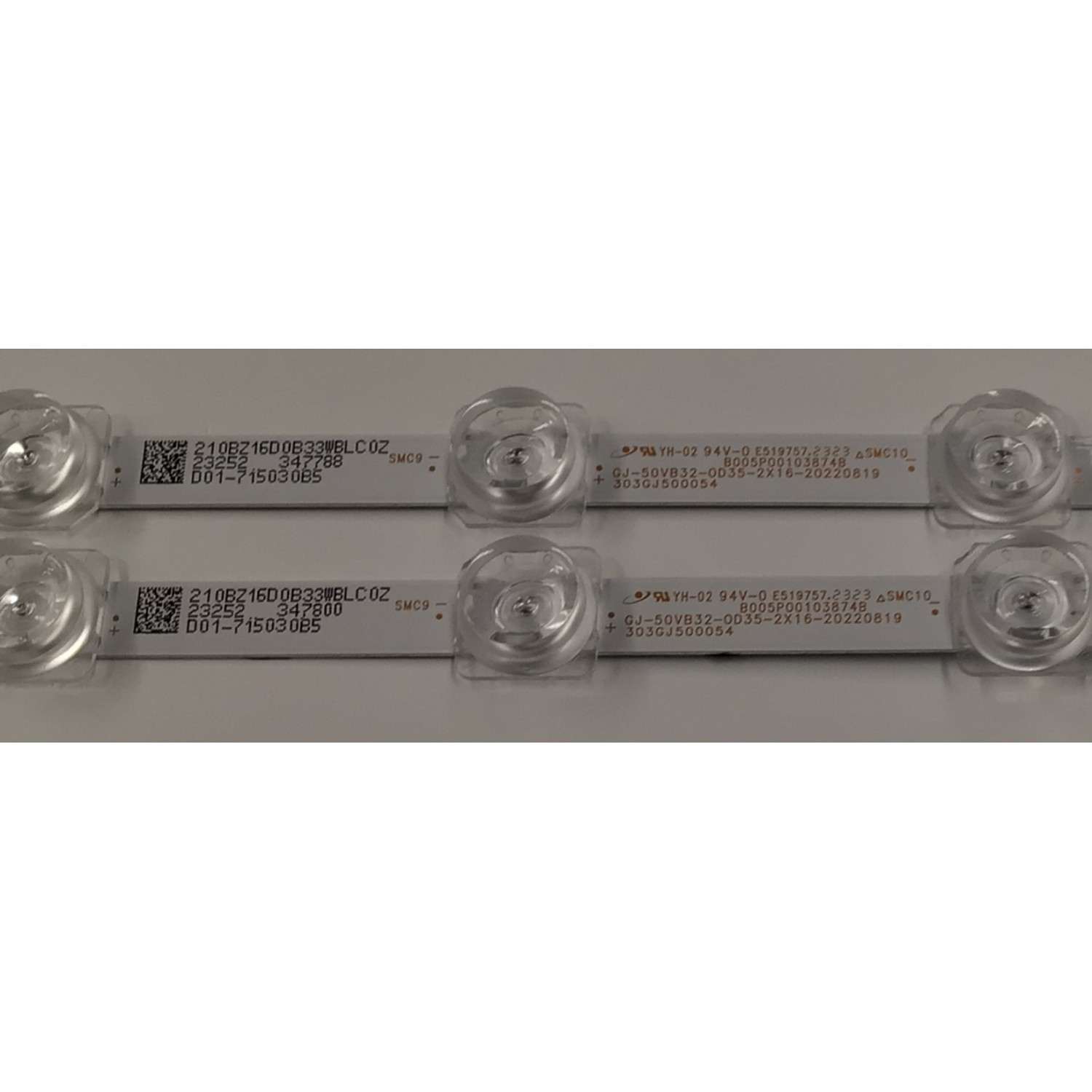 KIT DE LEDS PARA TV VIZIO ORIGINAL 2 PIEZAS / NUMERO DE PARTE 303GJ500054 / GJ-50VB32-0D35-2X16-20220819 / B005P00103874B / 210BZ16D0B33WBLC0Z / 23252 / 347800 / D01-715030B5 / MODELO V505-J09 / V505-J09 LTC6E8VZ /  V505-J01 / V505-J01 LTC6E8VZ - Imagen 2
