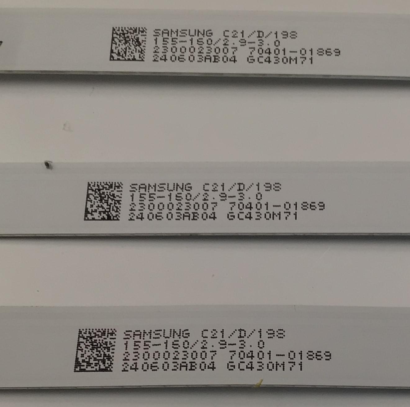 KIT DE LEDS PARA TV ORIGINAL 3 PIEZAS / NUMERO DE PARTE 303HX430053CD / HFSX43D08-ZC42AG-08CD / 2300023007 / 70401-01869 / 240603AB04 / GC430M71 / MODELO 43" - Imagen 2