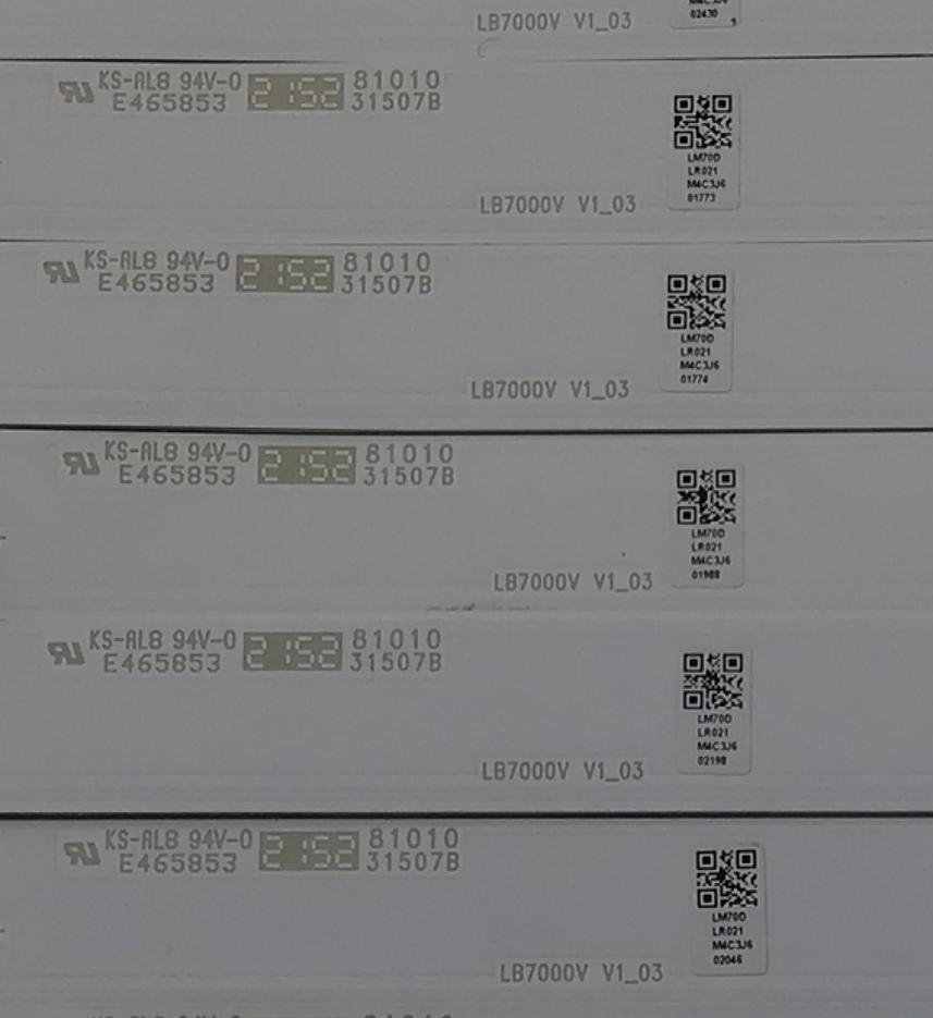 KIT DE LEDS PARA TV VIZIO ORIGINAL 16 PIEZAS / NUMERO DE PARTE LB7000V / LB7000V V1_03 / LB7000V V0_04 / 81010 / 31507B/31506C / LM70D / MAC3J6/MA83J6 / LR021/LL021 / MODELO M70Q6M-K03  - Imagen 5