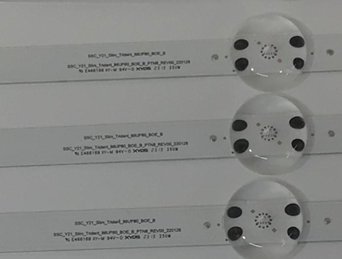 KIT DE LEDS PARA TV LG ORIGINAL 22 PIEZAS / NUMERO DE PARTE EAV65063901 / EAV65063801 / SSC_Y21_SLIM_TRIDENT_86UP80_BOE_B / SSC_Y21_SLIM_TRIDENT_86UP80_BOE_A / F8CB24Y1C / BOE(B10) / PANEL NC860TQF-ABLH5 / DISPLAY HV860QUB-E1E / MODELOS / 86UQ7070ZUD - Imagen 4
