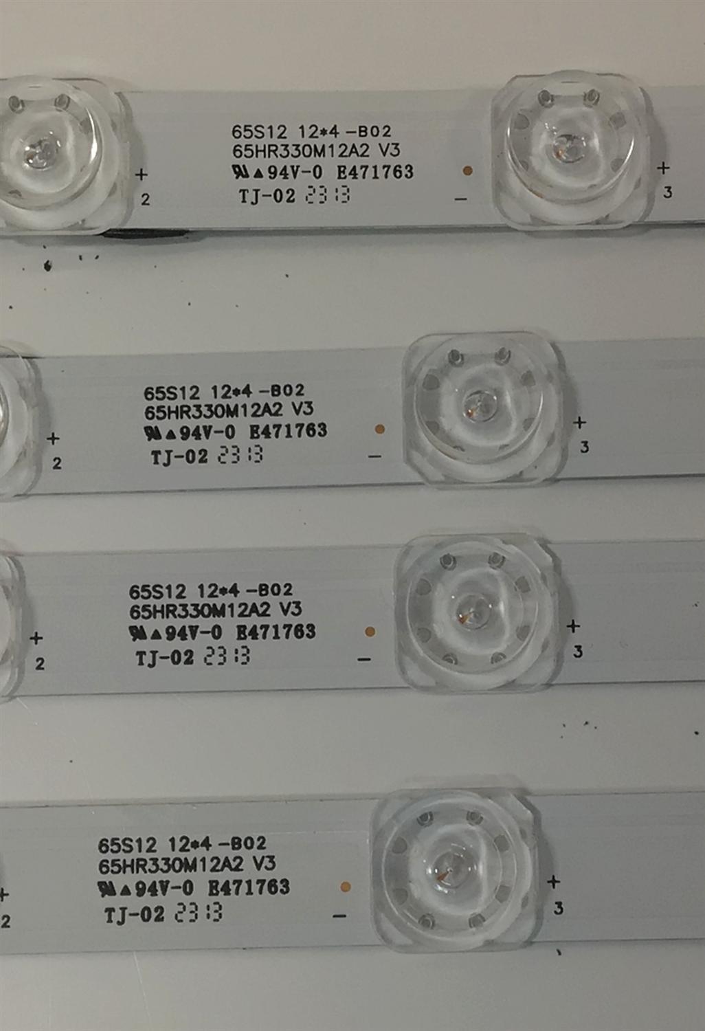 KIT DE LEDS PARA TV TCL ORIGINAL 4 PIEZAS / NUMERO DE PARTE 65HR330M12A2 / 65HR330M12A2 V3 / 65S12 / 02V9F/LK/B1OU1C / 02V9F/LK/B10U1C / B0101-001002 / PANEL LVU650NDEL / DISPLAY ST6451D06-3 VER.2.1 / MODELO 65S470G - Imagen 3
