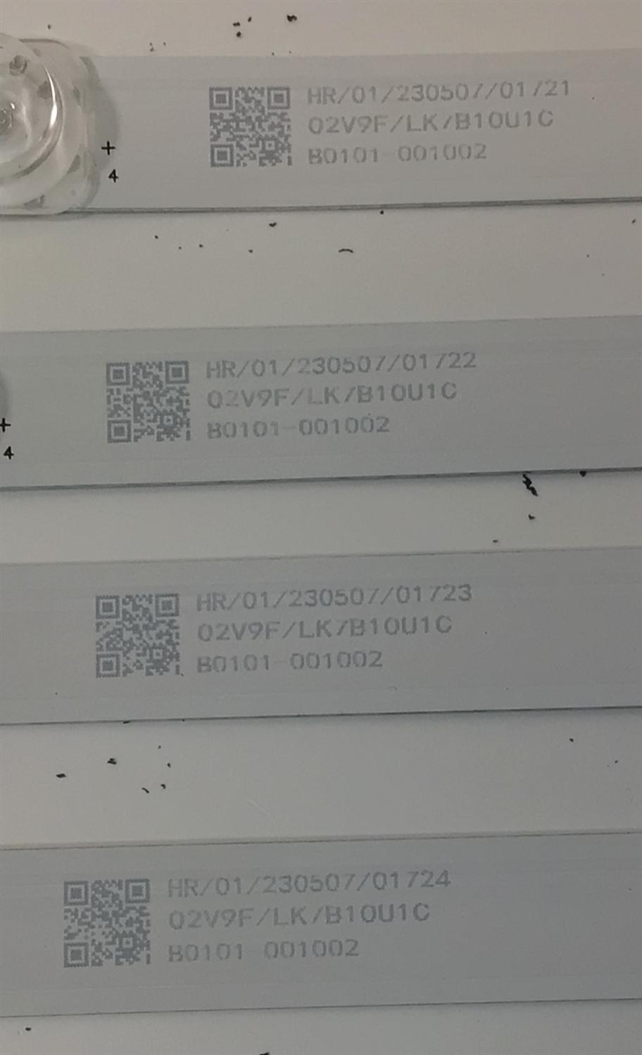 KIT DE LEDS PARA TV TCL ORIGINAL 4 PIEZAS / NUMERO DE PARTE 65HR330M12A2 / 65HR330M12A2 V3 / 65S12 / 02V9F/LK/B1OU1C / 02V9F/LK/B10U1C / B0101-001002 / PANEL LVU650NDEL / DISPLAY ST6451D06-3 VER.2.1 / MODELO 65S470G - Imagen 2