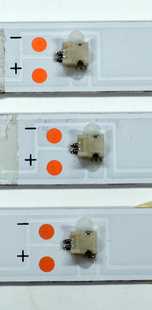 KIT DE LEDS ORIGINAL PARA TV 3 PIEZAS / NUMERO DE PARTE D4304001-3030ES-M / SJ.CX.D4304001-3030ES-M / 1.14.MD430075 / 0AH8-308054303SJ00001-C2 / 200B05V0B-2.9-3.0V-210718N6 / CX.D430S24-24643-YZ1006 / MODELO 43" - Imagen 2