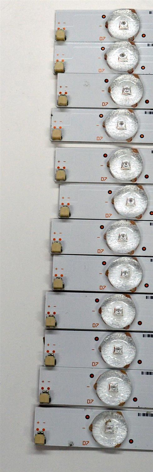 KIT DE LEDS ORIGINAL PARA TV VIZIO 12 PIEZAS / NUMERO DE PARTE I-5500WS80072-V4 / TEST001 E330254 / 05638027029 / PANEL LSC55FN11-801 / MODELO E55U-D2 / E55U-D2 LWZQTYDS - Imagen 2