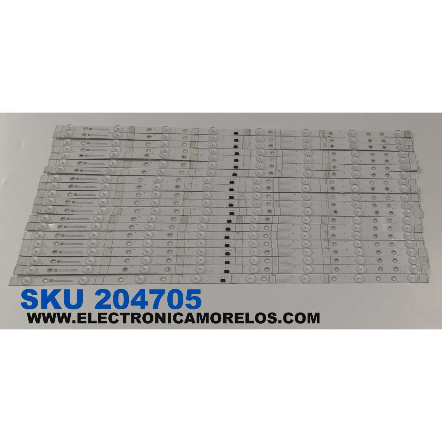 KIT DE LEDS PARA TV VIZIO ORIGINAL 20 PIEZAS / NUMERO DE PARTE 261501019322 / 40-M65QX-SMC-0D22-20X8-654X15-4S2P-0.8-230302-1.1 / 70401-01736BX / SVB650AW9 / 830XXD0C2402040006D00 / PANEL BOEI650WQ1 / DISPLAY HV650QUB-E72 REV.2.0 / MODELO VQP65C-84