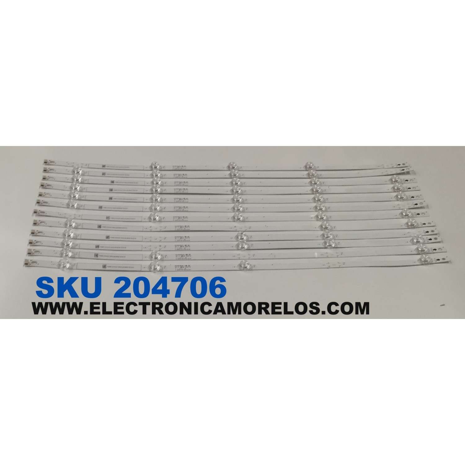 KIT DE LEDS PARA TV VIZIO ORIGINAL 12 PIEZAS / NUMERO DE PARTE JL.65051330-202GS-M / JL.65051330-202GS-M_V01 / 6C01B001WE00 A / FAMEC00002Z1AUXLB00EQCTE / PANEL V650DJB-E03 REV.C1 / DISPLAY V650DJB-203 / MODELO M65Q6-J09