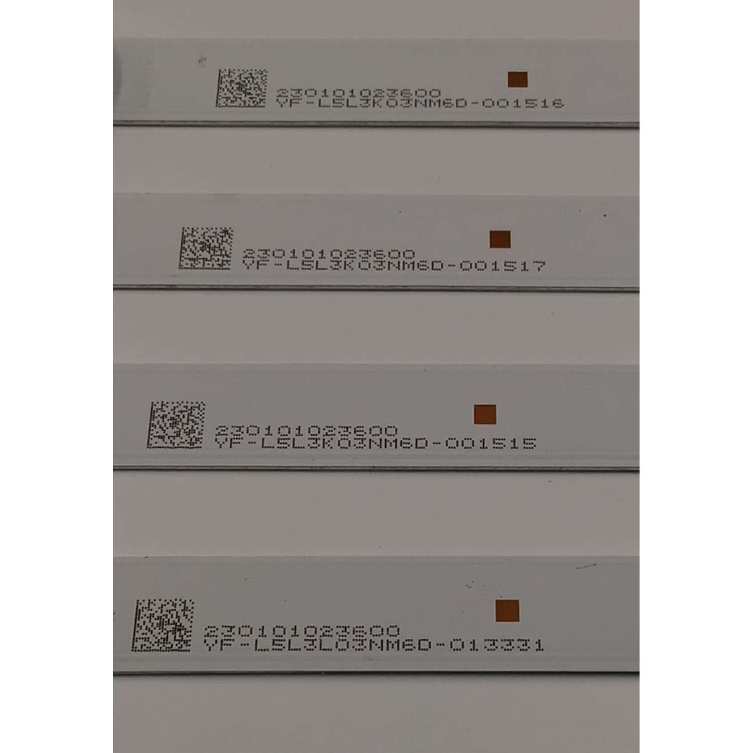 KIT DE LEDS PARA TV WESTINGHOUSE ORIGINAL / INCOMPLETO SOLO 7 PIEZAS / NUMERO DE PARTE 261501011520 / 06-65N1-3030-0D35-4X14-200724-A / 230101023600 / YF-LSL3L03NM6D / PANEL HK650WLEDM-SH8FH / MODELO WR65UX4210 / KIT CONSTA ORIGINALMENTE DE 8 PIEZAS - Imagen 3