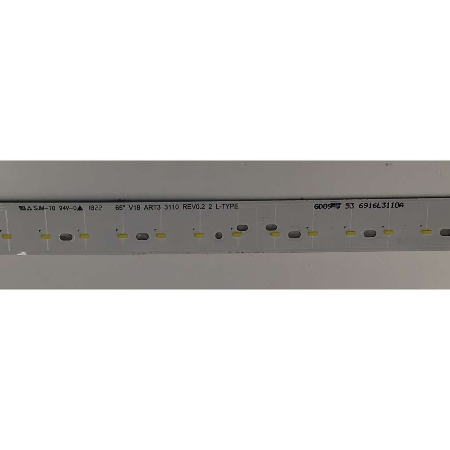 KIT DE LEDS PARA TV LG ORIGINAL 2 PIEZAS / NUMERO DE PARTE 6916L-3108A / 6916L-3110A / 65" V18 ART3 3108 REV0.2 2 R-TYPE / 65" V18 ART3 3110 REV0.2 2 L-TYPE / PANEL LC650EQG / DISPLAY LC650EQG (FL)(M1) / MODELO 65UK7700AUB / 65UK7700PUD - Imagen 2