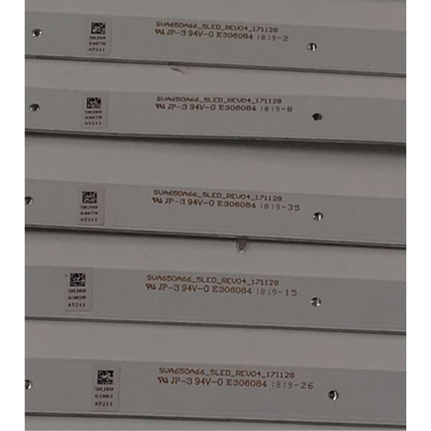 KIT DE LEDS ORIGINAL PARA TV SONY 12 PIEZAS / NUMERO DE PARTE SVA650A66 / SVA650A66_5LED_REV04_171128 / SHJ69 / AT211 / PANEL T650QVF06.6 / DISPLAY T650QVN07.0 / MODELO KD-65X750F / KD65X750F - Imagen 3
