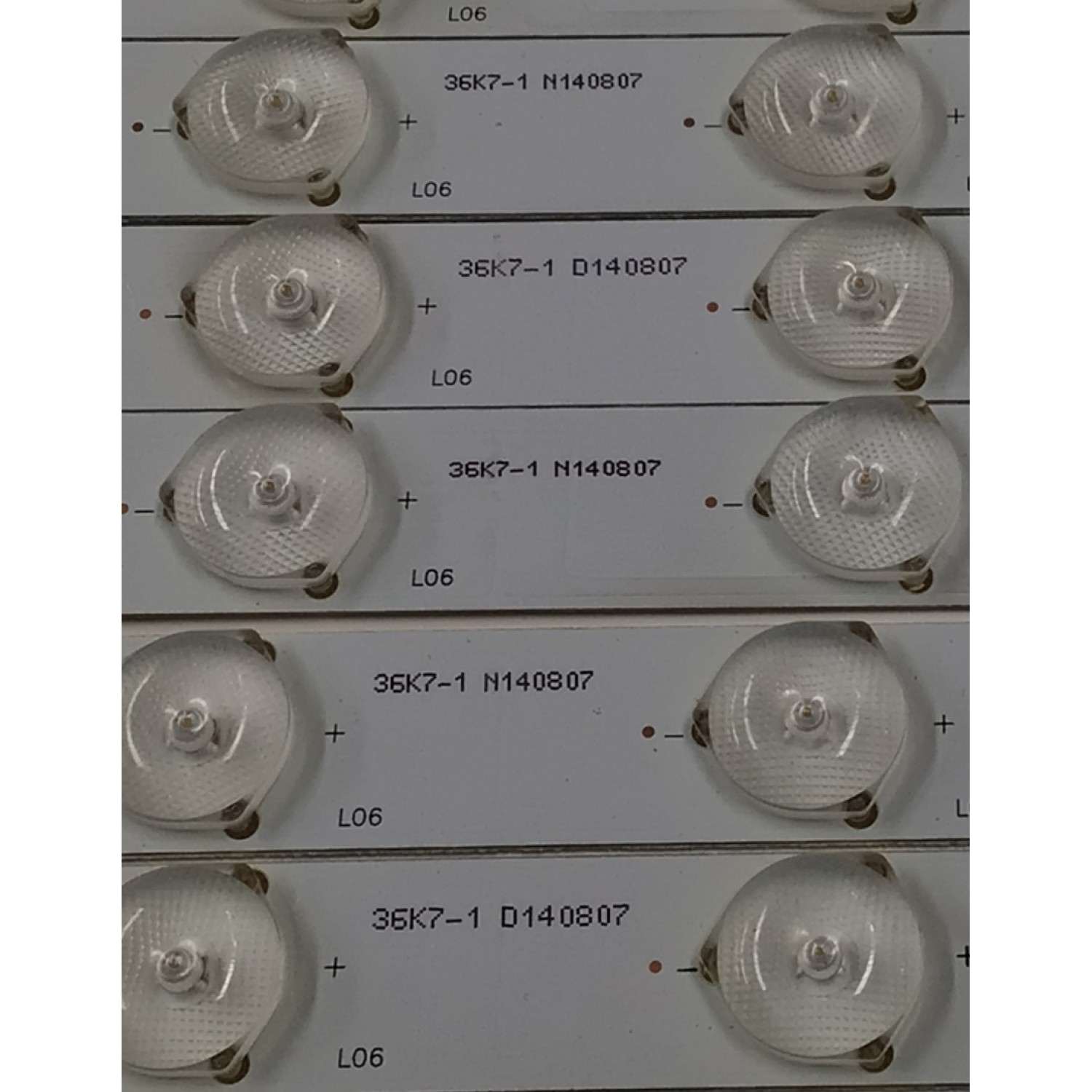 KIT DE LEDS PARA TV RCA ORIGINAL 8 PIEZAS / NUMERO DE PARTE JL.D4063235-31CS / 36K7-1 / N140807 / D140807 / PANEL LSC400HJ01-12V / MODELO PLD40A4SAQ - Imagen 2