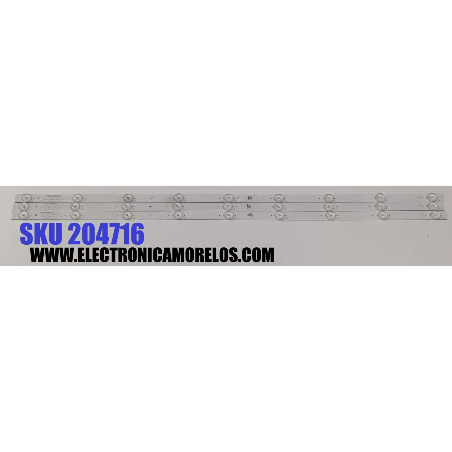 KIT DE LEDS PARA TV COBIA ORIGINAL 3 PIEZAS / NUMERO DE PARTE 3BL-T7714101-01 / LBL.400T3X9.001 / 8149011340001 / JS-RD111F3GBJD-0001 / PANEL V400HJ5-PE1 / DISPLAY LSC400HN02-G02 / MODELO CLEDTV4015SM