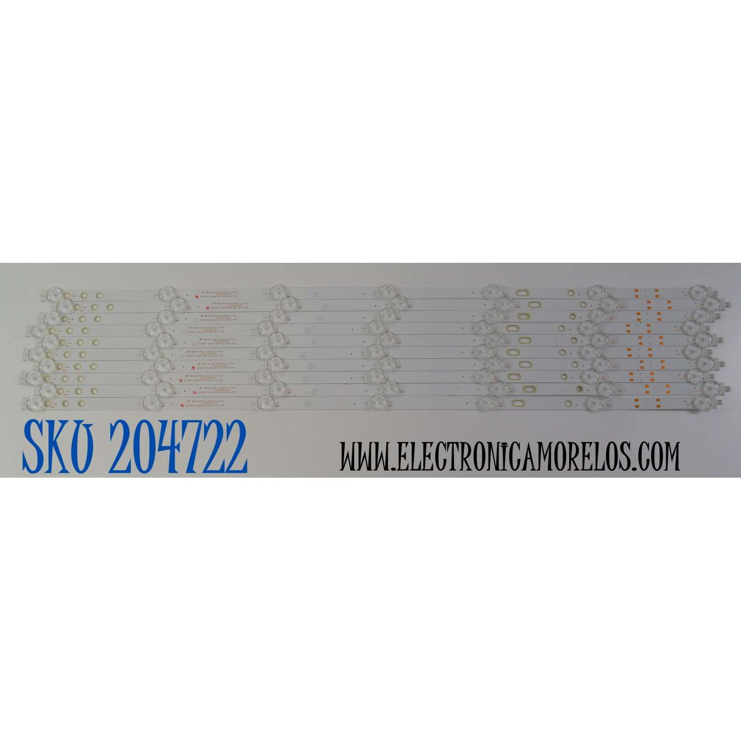 KIT DE LEDS ORIGINAL PARA TV ONN 10 PIEZAS / NUMERO DE PARTE LED70D07-ZC42AG-05D / 30370007207D / 231213BC01 / 70000M23S / PANEL JE695R3HD2L / MODELO 100012588 70"