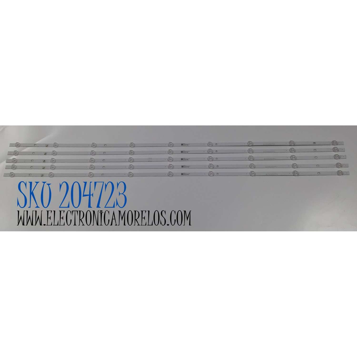 KIT DE LEDS PARA TV ATVIO ORIGINAL 5 PIEZAS / NUMERO DE PARTE CRH-ZG55M8T303009040B9REV1.2 / CRH-ZG55M8T303009040B9 / 55G5N / B230402A1Z / LB-C550-G5N-U-C-9-12-X9 / Y166-L07-JA-2 / 258618 / MODELO ATV5523KR