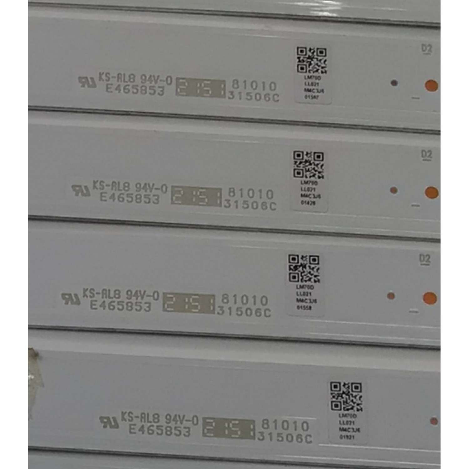 KIT DE LEDS PARA TV VIZIO ORIGINAL 16 PIEZAS / NUMERO DE PARTE LB7000V / LB7000V V1_03 / LB7000V V0_04 / 81010 / 31507B/31506C / LM70D / MAC3J6/MA83J6 / LR021/LL021 / MODELO M70Q6M-K03  - Imagen 2