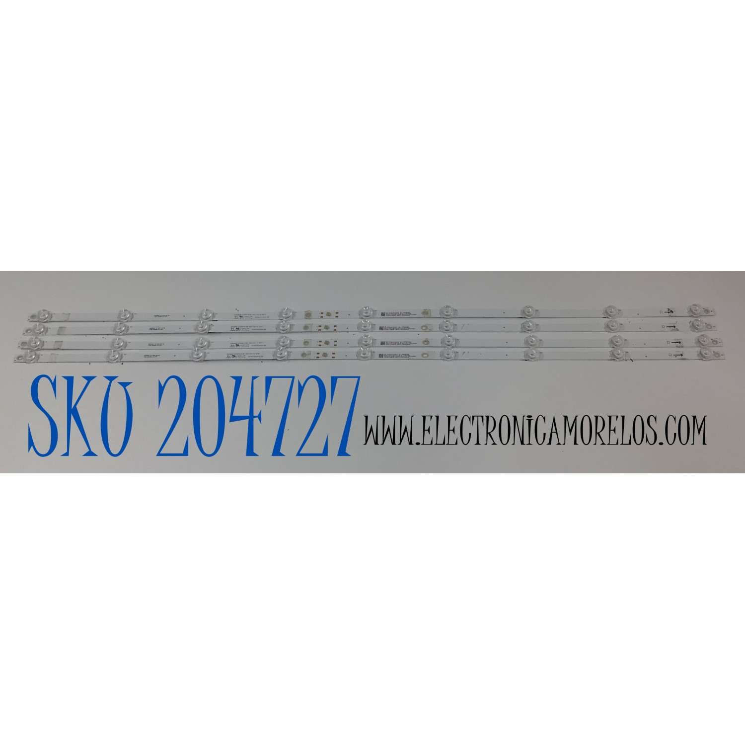 KIT DE LEDS ORIGINAL PARA TV ONN 4 PIEZAS / NUMERO DE PARTE 4708-K500WD-A4113N11 / K500WDD1 A4 / KG50D09-ZC26AG-01BD / 303KG500001BD / 2010101536 / 7839-901012-03200981 / BMTC/KG500M05 / PANEL K500WDD1B / DISPLAY HF500QUB-F20 / MODELO 100012585 50" / DAW50UR