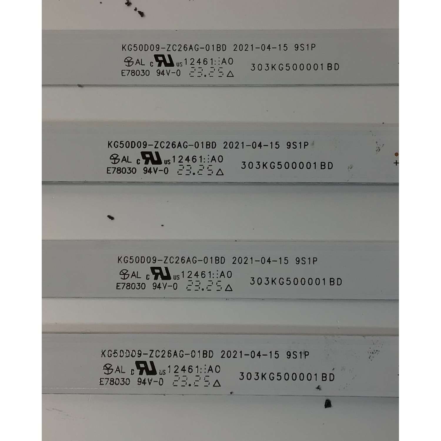 KIT DE LEDS ORIGINAL PARA TV ONN 4 PIEZAS / NUMERO DE PARTE 4708-K500WD-A4113N11 / K500WDD1 A4 / KG50D09-ZC26AG-01BD / 303KG500001BD / 2010101536 / 7839-901012-03200981 / BMTC/KG500M05 / PANEL K500WDD1B / DISPLAY HF500QUB-F20 / MODELO 100012585 50" / DAW50UR - Imagen 3