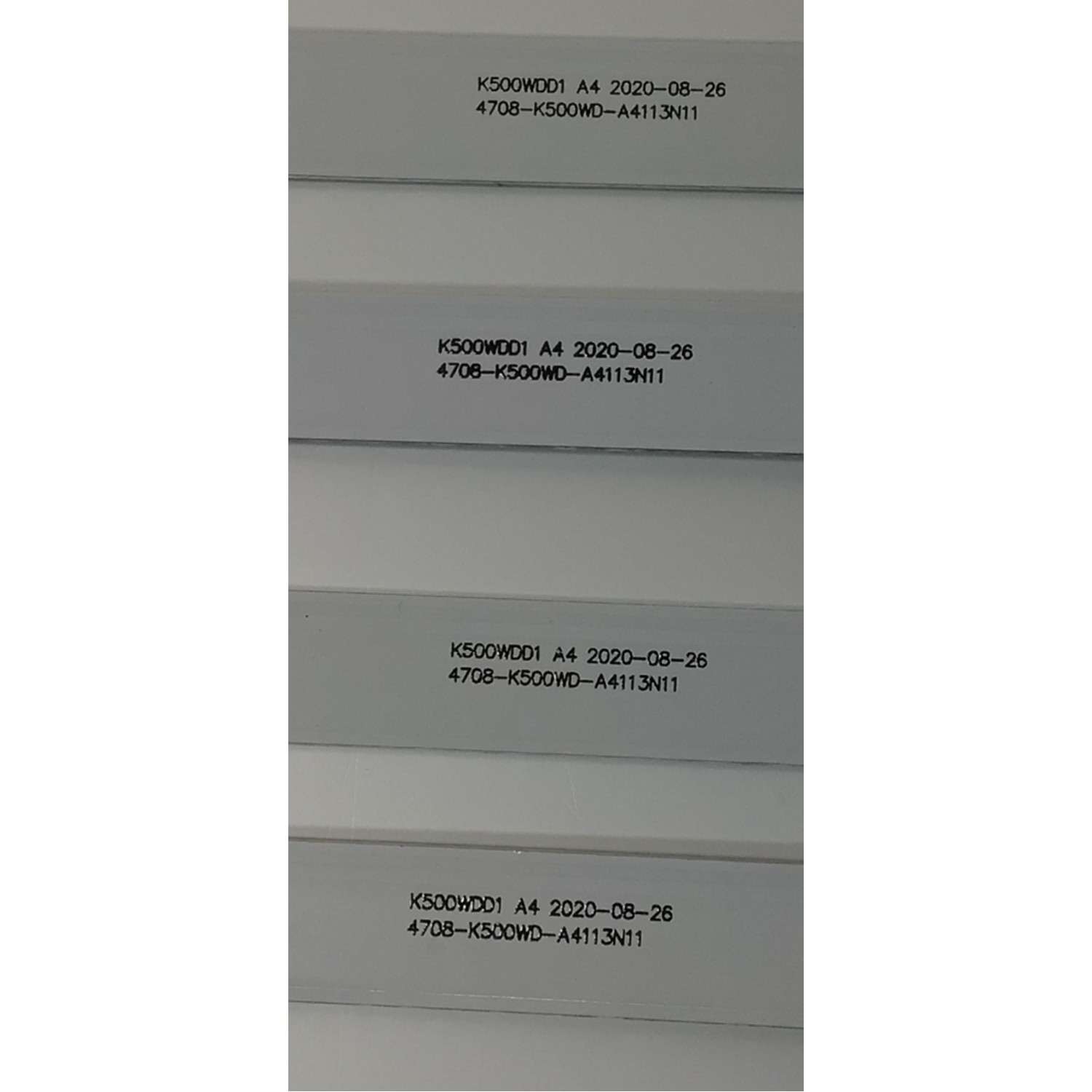 KIT DE LEDS ORIGINAL PARA TV ONN 4 PIEZAS / NUMERO DE PARTE 4708-K500WD-A4113N11 / K500WDD1 A4 / KG50D09-ZC26AG-01BD / 303KG500001BD / 2010101536 / 7839-901012-03200981 / BMTC/KG500M05 / PANEL K500WDD1B / DISPLAY HF500QUB-F20 / MODELO 100012585 50" / DAW50UR - Imagen 2
