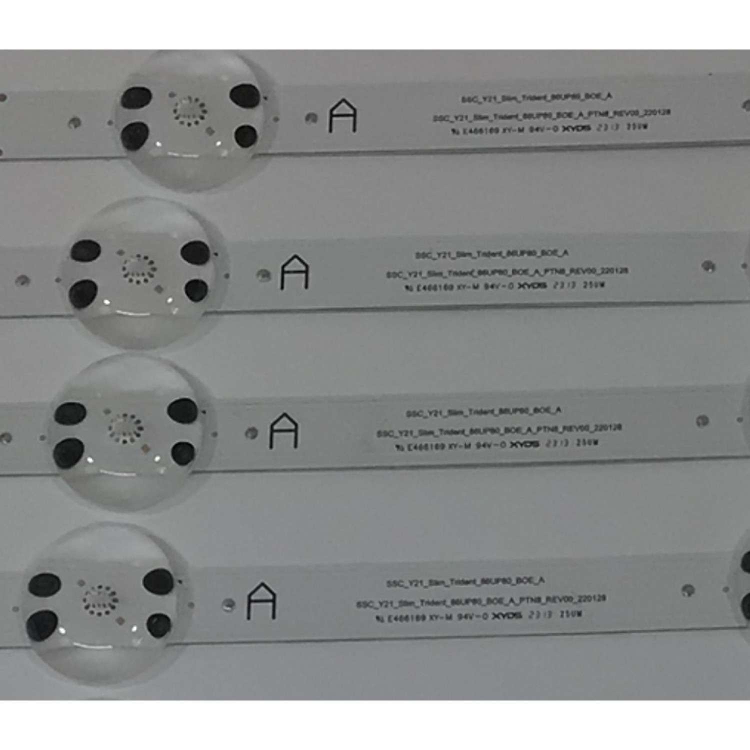 KIT DE LEDS PARA TV LG ORIGINAL 22 PIEZAS / NUMERO DE PARTE EAV65063901 / EAV65063801 / SSC_Y21_SLIM_TRIDENT_86UP80_BOE_B / SSC_Y21_SLIM_TRIDENT_86UP80_BOE_A / F8CB24Y1C / BOE(B10) / PANEL NC860TQF-ABLH5 / DISPLAY HV860QUB-E1E / MODELOS / 86UQ7070ZUD - Imagen 2