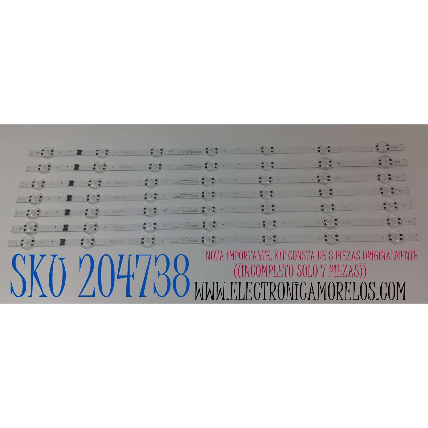 KIT DE LEDS PARA TV LG ORIGINAL / INCOMPLETO 7 PIEZAS / NUMERO DE PARTE EAV65042401 / SSC_Y22_SLIM TRIDENT_65UQ90_SHARP_(0.6PI) / MODELOS 65UN6955 / 65UP7670 / 65UP8000 / 65UQ7070 / 65UQ8000 / 65UQ9000 / 65UR640S9 / KIT CONSTA ORIGINALMENTE DE 8 PIEZAS