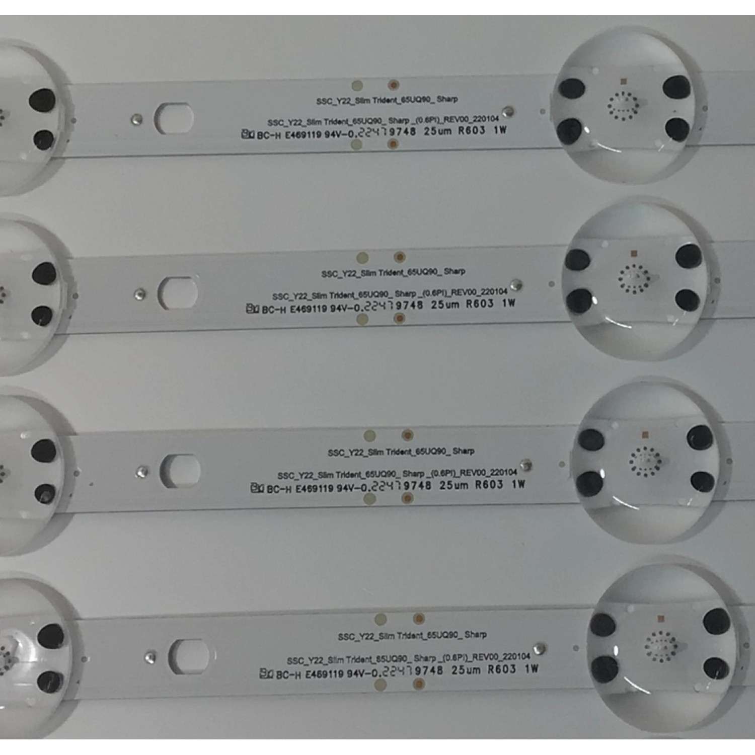 KIT DE LEDS PARA TV LG ORIGINAL / INCOMPLETO 7 PIEZAS / NUMERO DE PARTE EAV65042401 / SSC_Y22_SLIM TRIDENT_65UQ90_SHARP_(0.6PI) / MODELOS 65UN6955 / 65UP7670 / 65UP8000 / 65UQ7070 / 65UQ8000 / 65UQ9000 / 65UR640S9 / KIT CONSTA ORIGINALMENTE DE 8 PIEZAS - Imagen 4