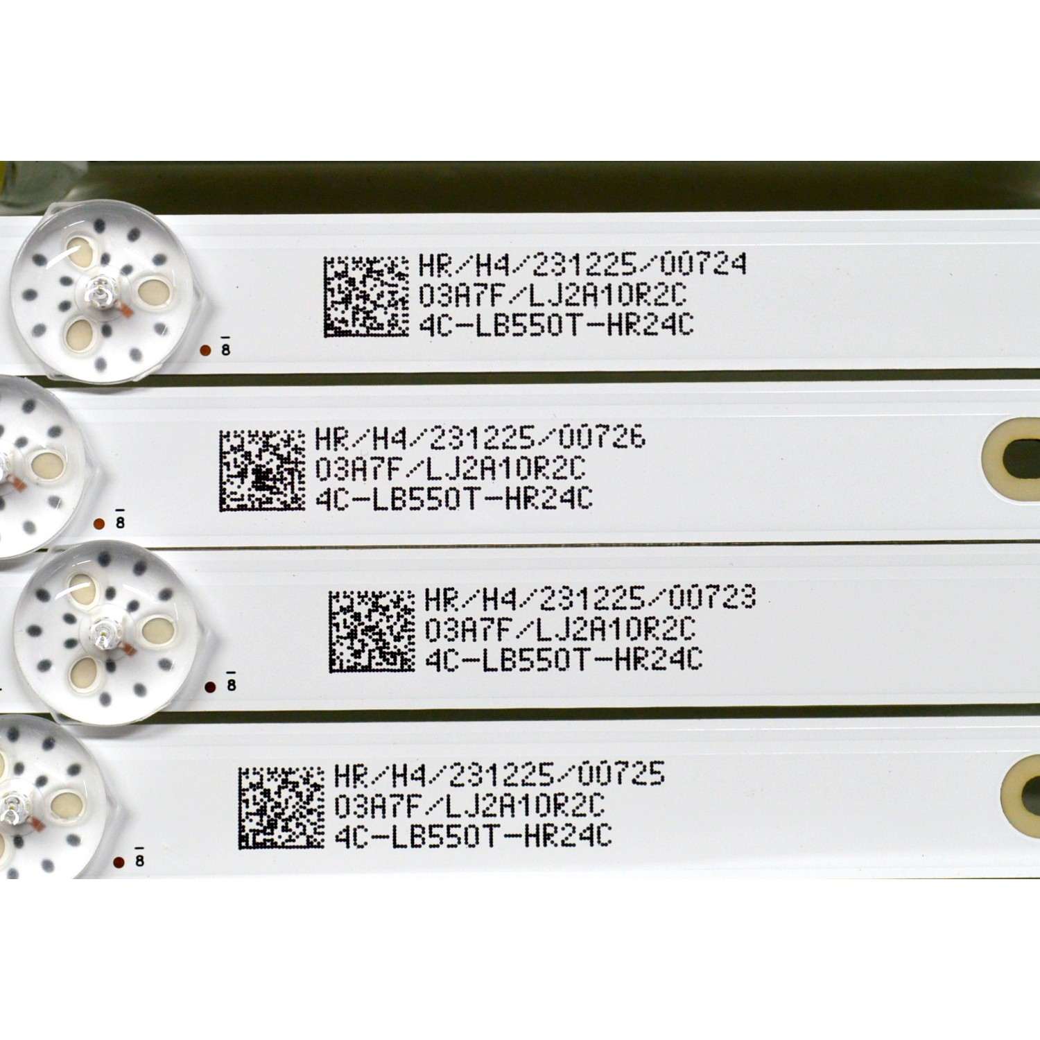 KIT DE LEDS ORIGINAL NUEVOS PARA TV XIAOMI 4 PIEZAS / NUMERO DE PARTE 55HR332M11A1 V0 / 55D6100M / 4C-LB550T-HR24C / 55D6100M 11*4 / 55HR332M11A1 / LJ2A10R2C / 231225 / MODELO L55M8-A2LA - Imagen 3