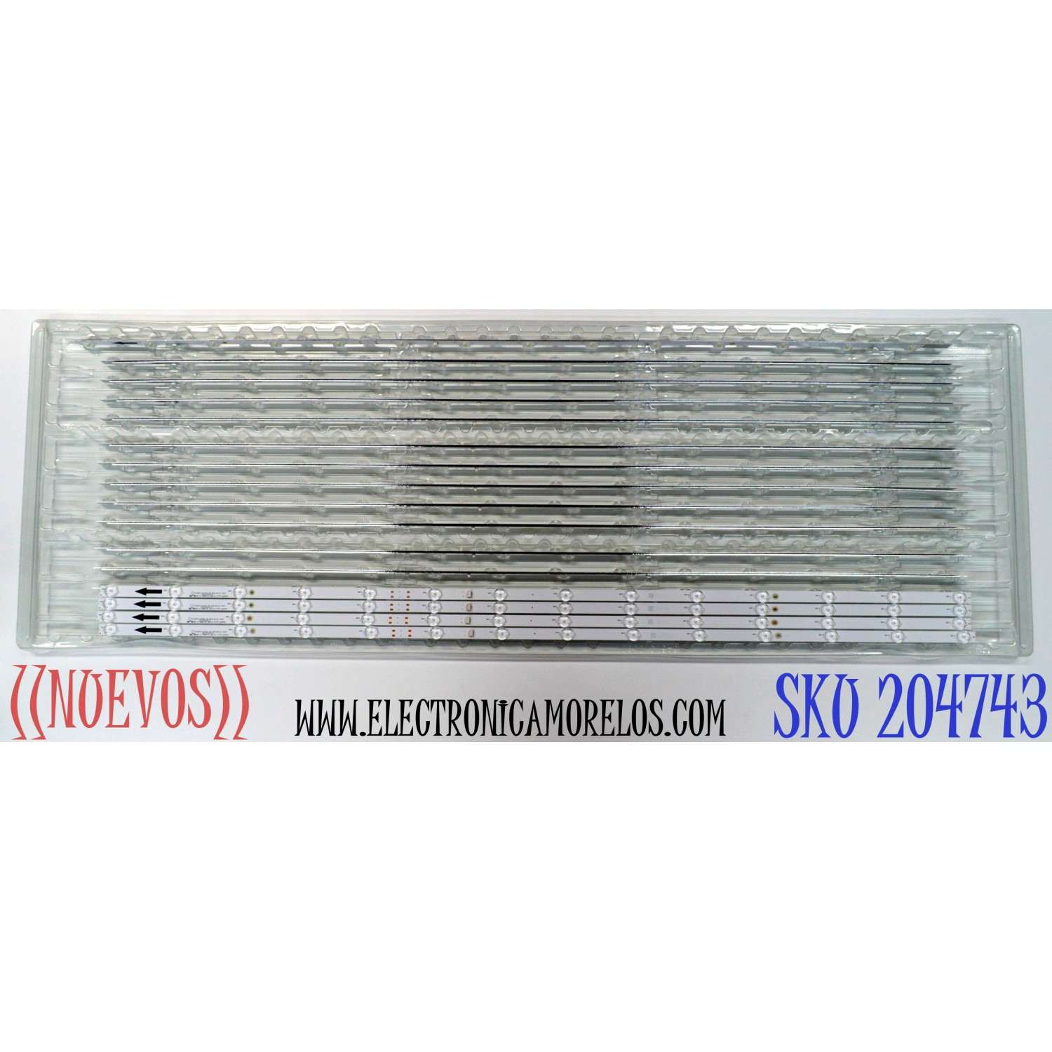 KIT DE LEDS ORIGINAL NUEVOS PARA TV PHILIPS 4 PIEZAS / NUMERO DE PARTE TCL55D14-ZC42AG-10D / 303TC550071D / 4L-ZX055T-ZC018C / TC550MA7 / 2300022690 / E469119 / MODELO 55PUL7973 / 55PUL7973/F6 / 55CF630