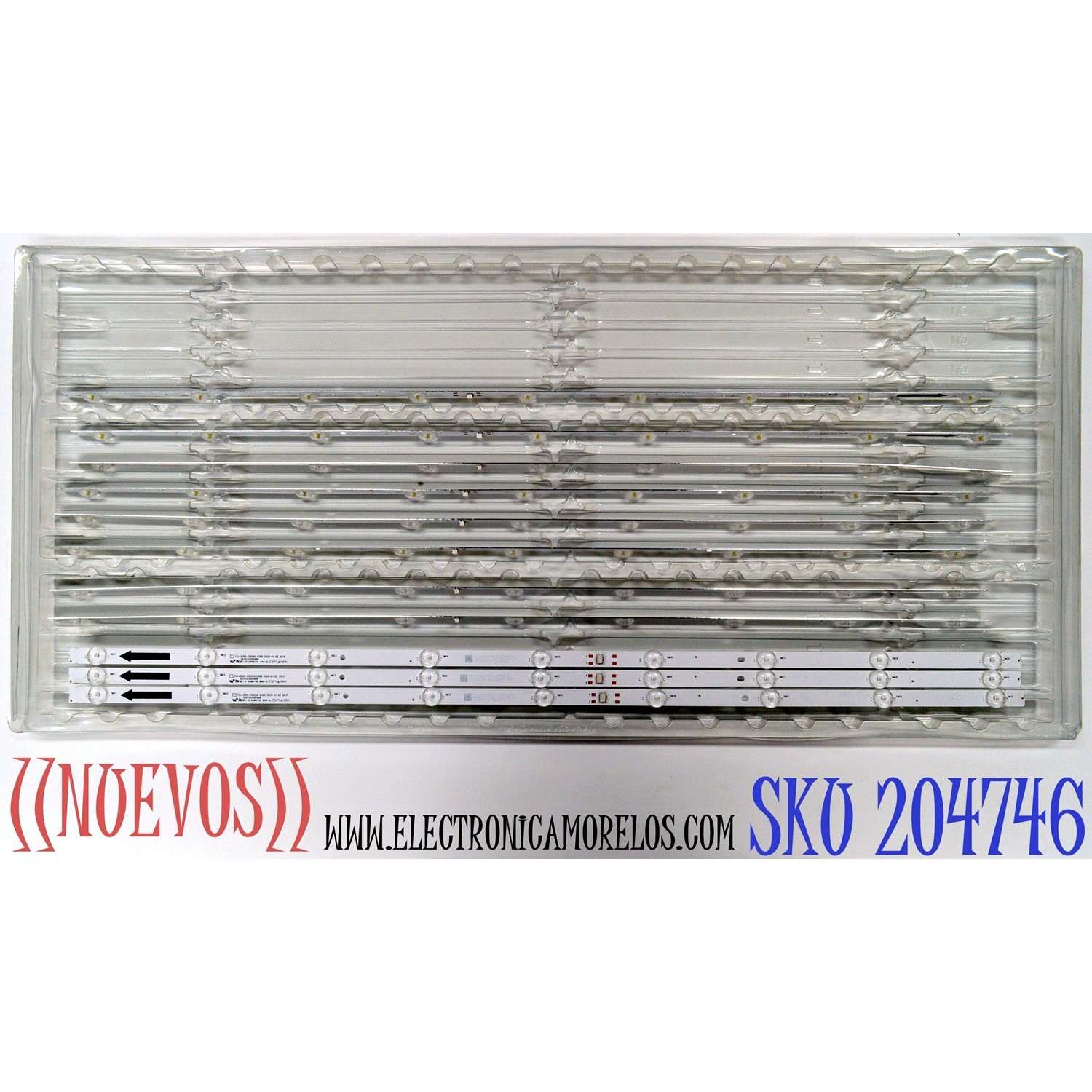 KIT DE LEDS ORIGINAL PARA TV PIONNER 3 PIEZAS / NUMERO DE PARTE TCL43D09-ZC62AG-02BD / 303TC430039BD / TC430M36 / 4C-LB430T-ZC7 / 2300021346 / 230621BC10 / E469119 / MODELOS PLE-43S11UHD / 43PFL5756 / 43PFL5756/F7 A CF2