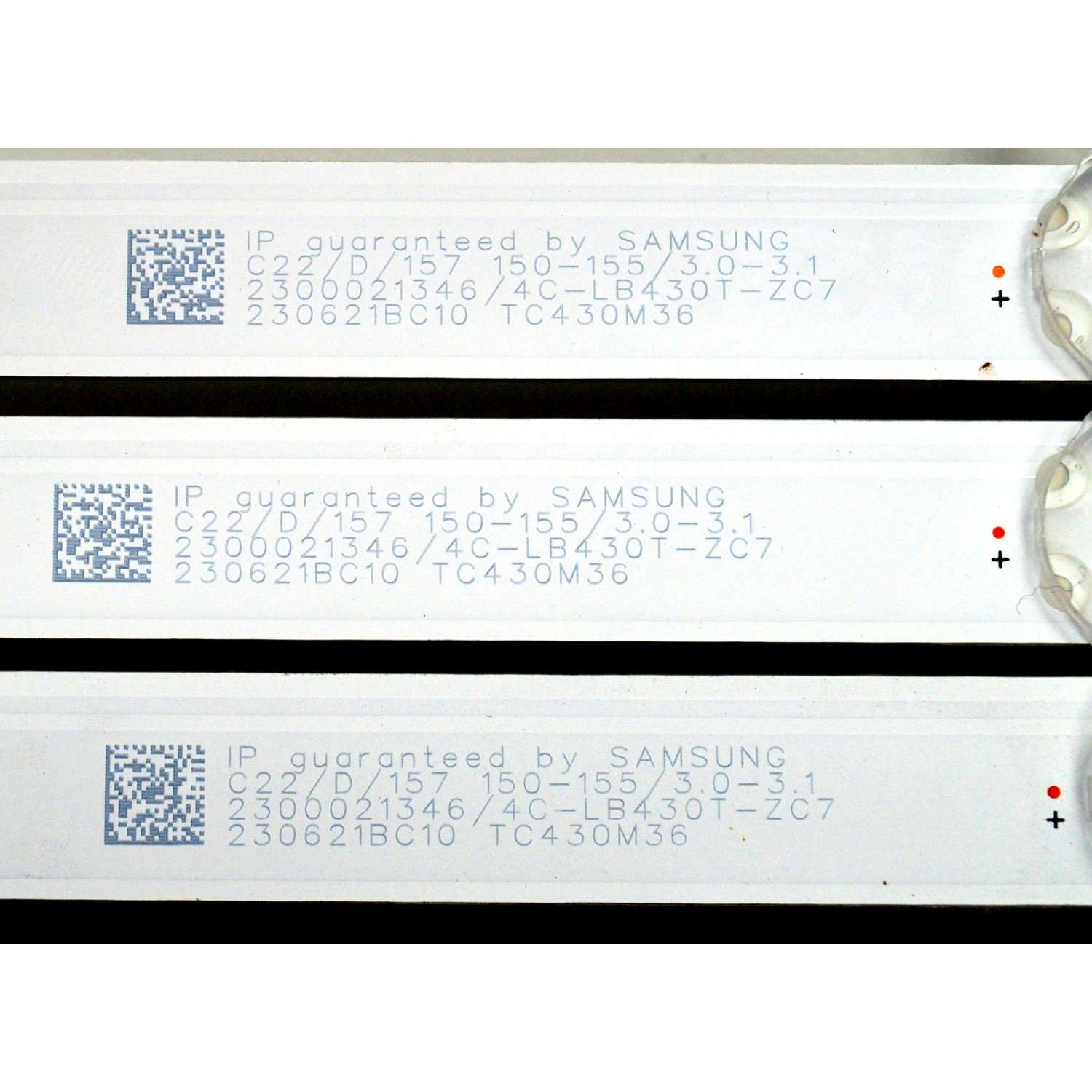 KIT DE LEDS ORIGINAL PARA TV PIONNER 3 PIEZAS / NUMERO DE PARTE TCL43D09-ZC62AG-02BD / 303TC430039BD / TC430M36 / 4C-LB430T-ZC7 / 2300021346 / 230621BC10 / E469119 / MODELOS PLE-43S11UHD / 43PFL5756 / 43PFL5756/F7 A CF2 - Imagen 3