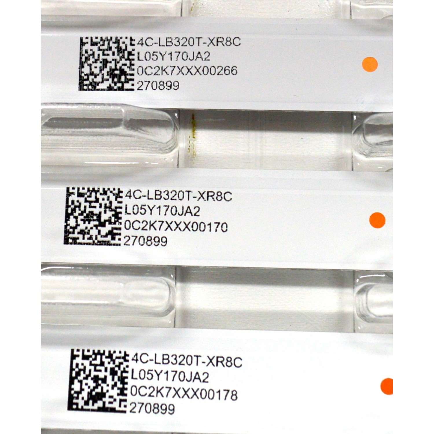KIT DE LEDS ORIGINAL NUEVOS PARA TV JVC 2 PIEZAS / NUMERO DE PARTE CRH-AT32D2000060298QREV1.7 / 4C-LB320T-XR8C / AT32D2000B / AT32D2000060298QREV1 / E479275 / CRH-AT32D2000060298QREV1.7 / L05Y170JA2 / MODELOS SI32HS / 32EVLB - Imagen 3