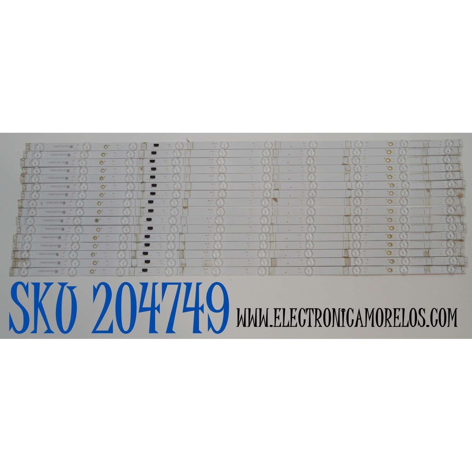 KIT DE LEDS ORIGINAL PARA TV VIZIO 16 PIEZAS / NUMERO DE PARTE 261501019332 / 40-M75QX-SMC-OD22-16X10-842.5X15-2S5P-0.8-230315 / 70401-01735BX / SVB750AH6 / 830XXD5C2401150006D0 / PANEL BOEI750WQ1 / DISPLAY HV750QUB-E92 REV 2.0 / MODELO VQP75C-84 LBSFS2HA