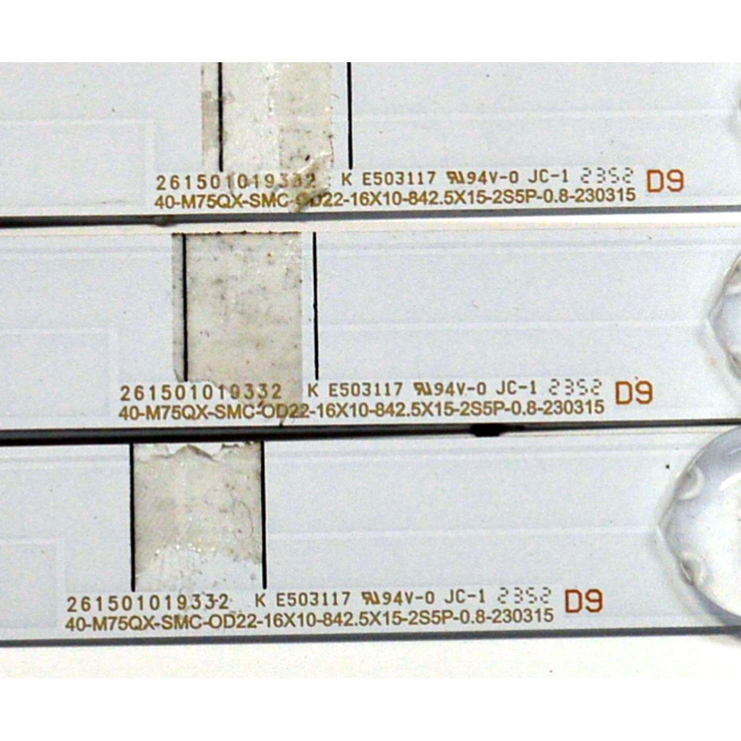KIT DE LEDS ORIGINAL PARA TV VIZIO 16 PIEZAS / NUMERO DE PARTE 261501019332 / 40-M75QX-SMC-OD22-16X10-842.5X15-2S5P-0.8-230315 / 70401-01735BX / SVB750AH6 / 830XXD5C2401150006D0 / PANEL BOEI750WQ1 / DISPLAY HV750QUB-E92 REV 2.0 / MODELO VQP75C-84 LBSFS2HA - Imagen 4