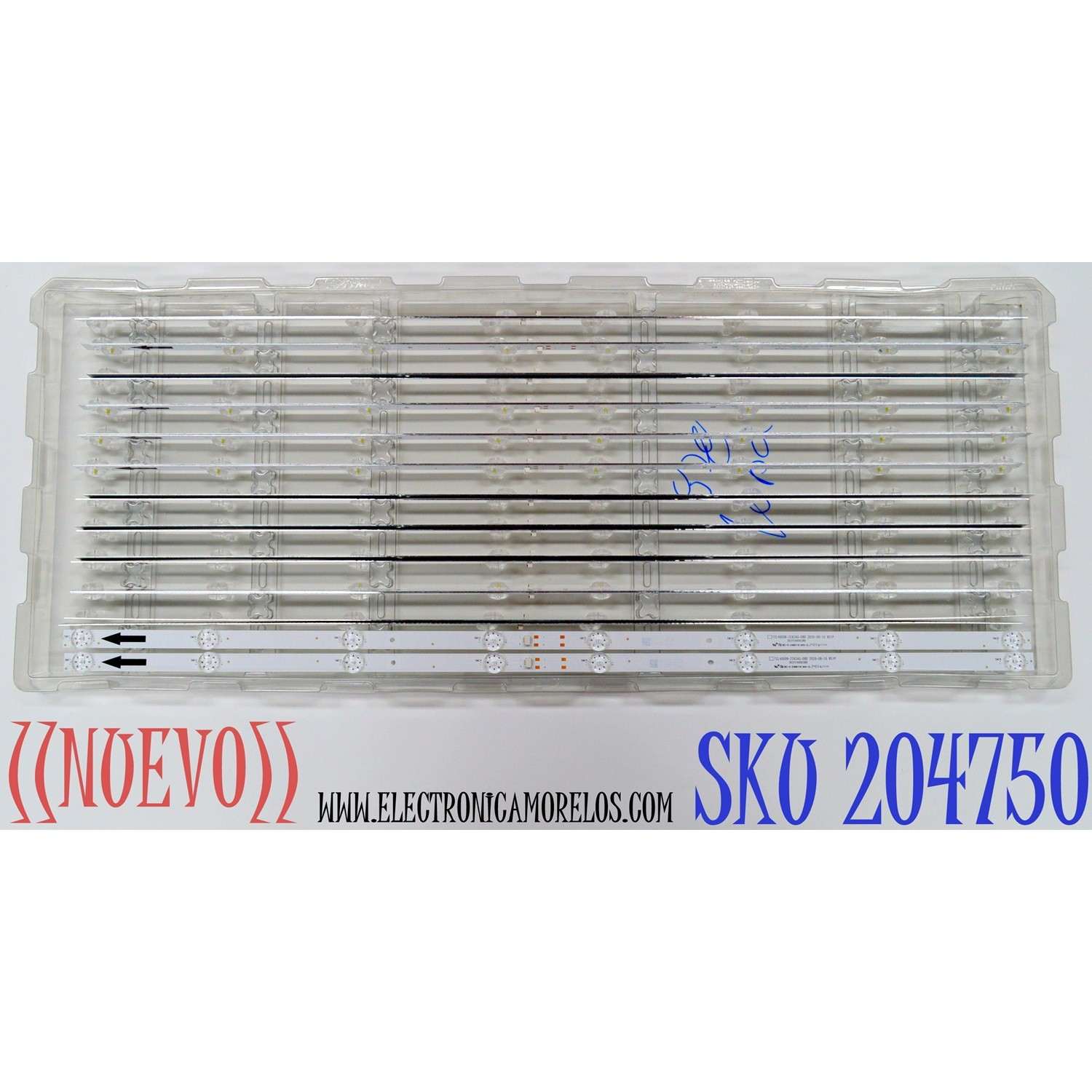 KIT DE LEDS ORIGINAL NUEVOS PARA TV HKPRO 2 PIEZAS / NUMERO DE PARTE TCL40D08-ZC62AG-08D / 303TC400038D / 4C-LB400T-ZC2C / TC400M05 / PANEL LVF400CMDX / DISPLAY V400HJ9-PE1 REV.C4 / MODELOS HKP40SM11 / ATV-40HDR