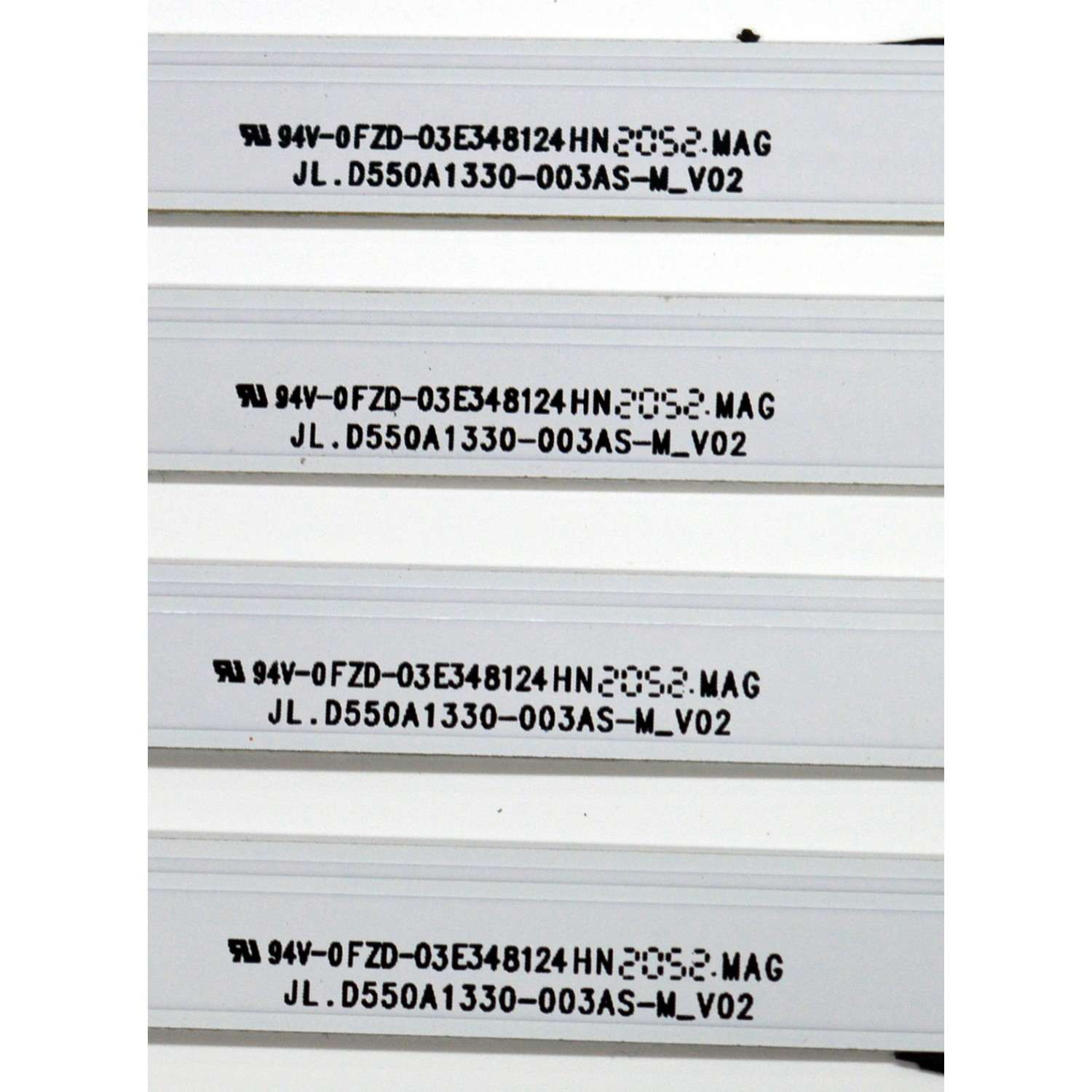 KIT DE LEDS ORIGINAL PARA TV HISENSE 4 PIEZAS / NUMERO DE PARTE JL.D550A1330-003AS-M / JL.D550A13330-003AS-M_V02 / FZD-03E348124HN / 1205904 / D210110 / MODELO 55H6F - Imagen 4