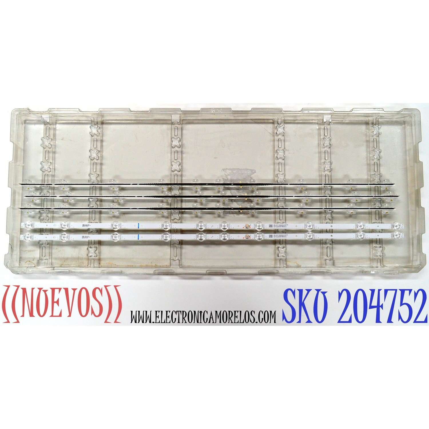 KIT DE LEDS ORIGINAL NUEVOS PARA TV TCL 2 PIEZAS / NUMERO DE PARTE 40HR330M10A0 V4 / 4C-LB4010-HR05JC / 40HR330M10A0 / 40D6 10*2 / 4C-LB4010-HR05J / 40D6 / PANEL LVF395NDEL / MODELOS 40S334 / 40S325 / 40S325MABA / 40S325TAAA / 40S325TABA / 40FE5606
