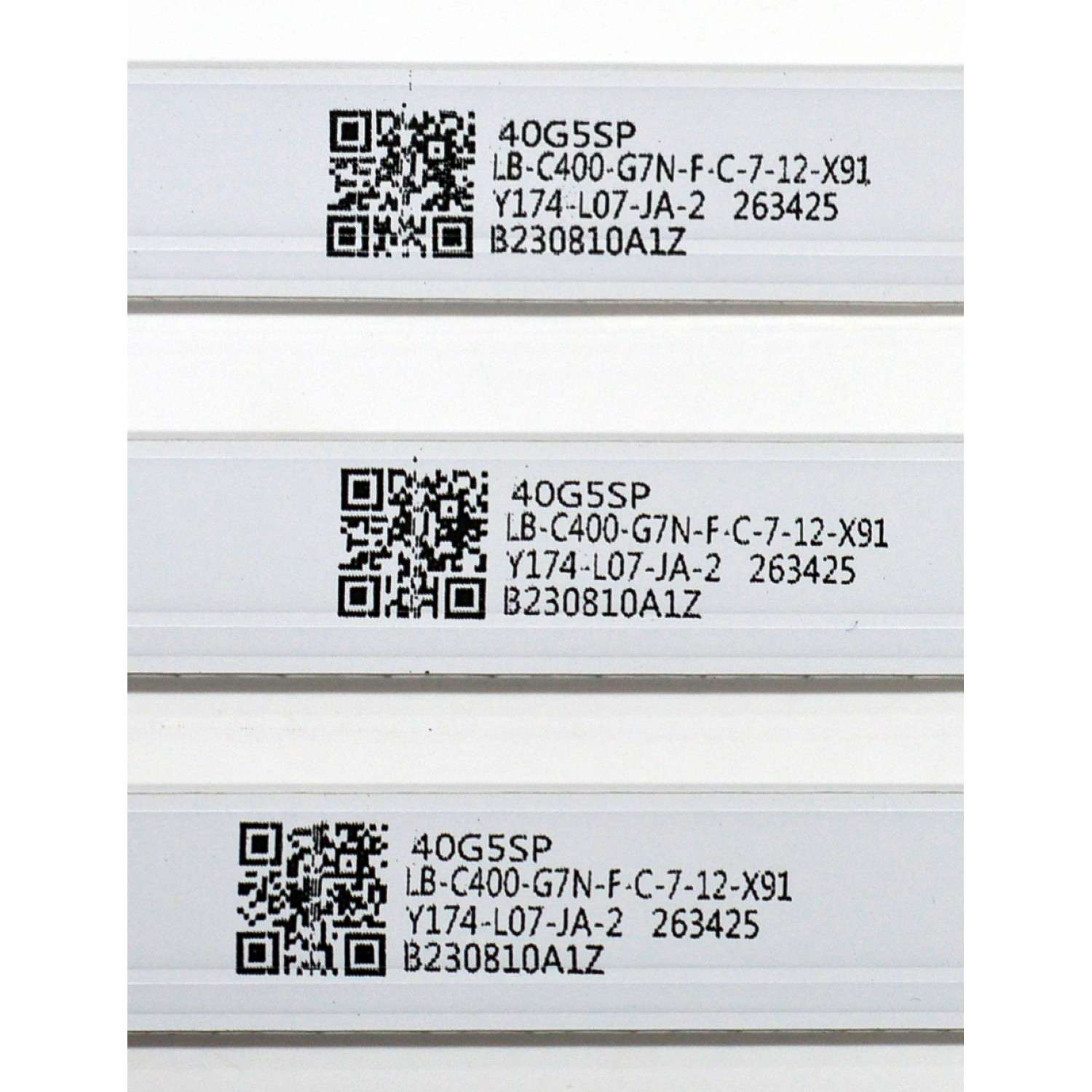 KIT DE LEDS ORIGINAL PARA TV PHILIPS 3 PIEZAS / NUMERO DE PARTE CRH-ZG40G5SP3030070312KREV1.4 / 40G5SP / LB-C400-G7N-F-C-12-X91 / Y174-L07-JA-2 / 263425 / B230810A1Z / PANEL C400Y21-G5 / DISPLAY V400HJ9-PE1 REV.C4 / MODELO 40PFL6533 / 40PFL6533/F7 - Imagen 3