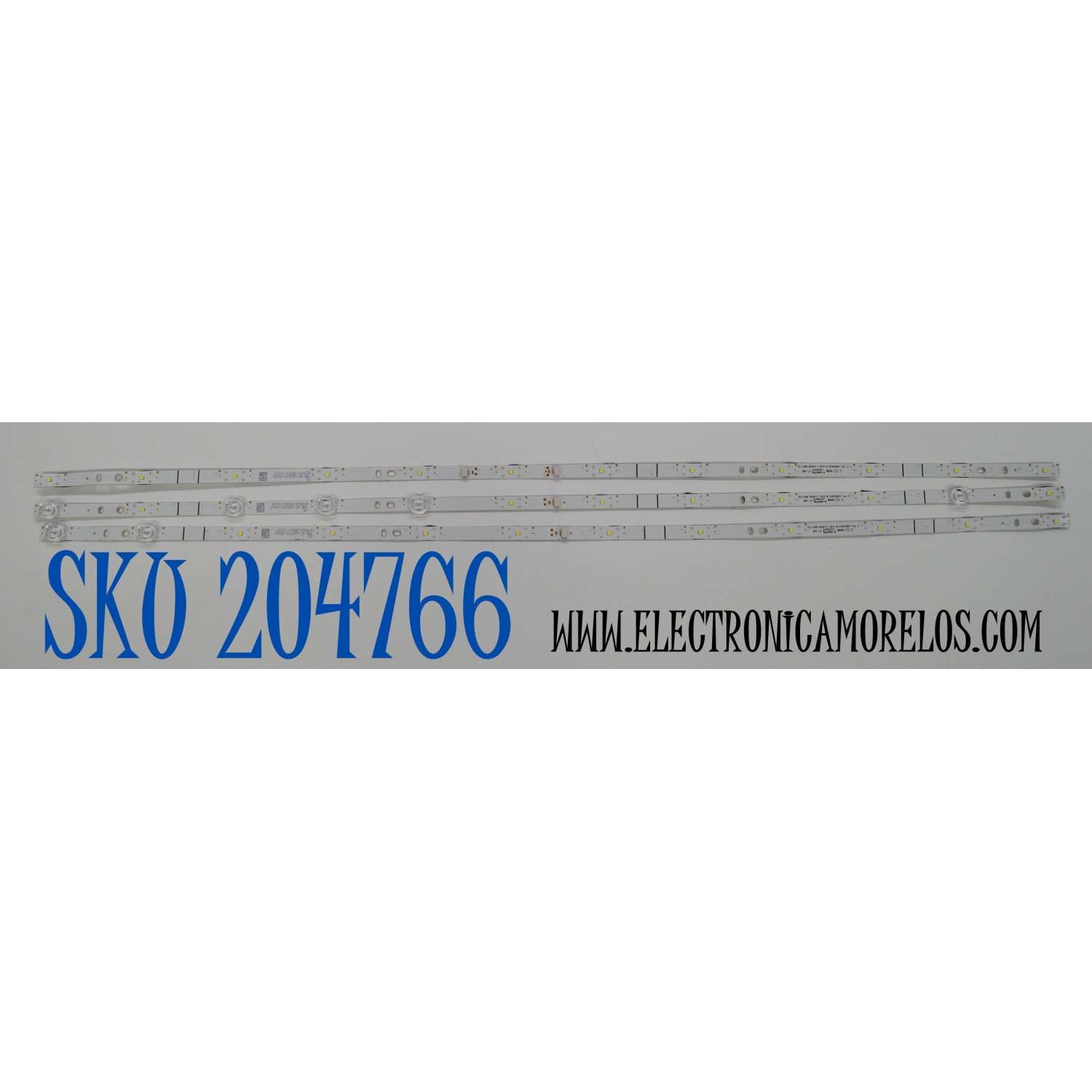 KIT DE LEDS ORIGINAL PARA TV TCL 3 PIEZAS / NUMERO DE PARTE TCL-43D8-3030F2.1 / TCL-43D8-3030F2.1-3X12-A-LX20190617 / TCL-43D8-3030F2.1-3X12-B-LX20190617 / 4C-LB4312-YH03JC / 4C-LB4312-YH04JC / PANEL LVU430NEBL-CD9W00V1 / MODELO 43S525