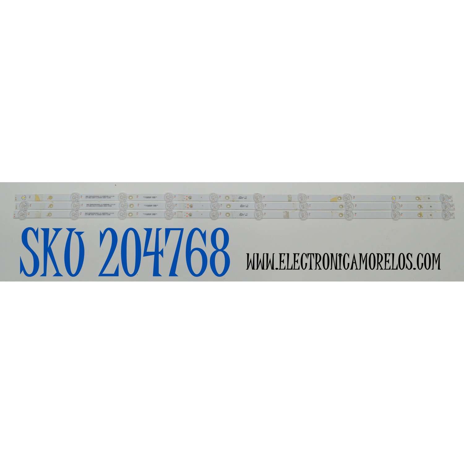 KIT DE LEDS ORIGINAL PARA TV 3 PIEZAS / NUMERO DE PARTE D4304001-3030ES-M / SJ.CX.D4304001-3030ES-M / 1.14.MD430075 / 0AH8-308054303SJ00001-C2 / 200B05V0B-2.9-3.0V-210718N6 / CX.D430S24-24643-YZ1006 / MODELO 43"