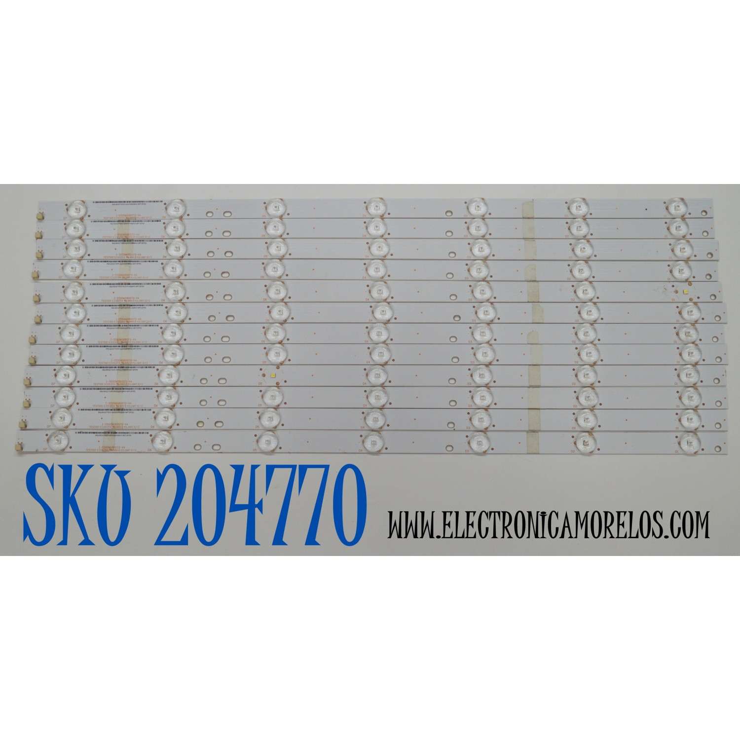 KIT DE LEDS ORIGINAL PARA TV VIZIO 12 PIEZAS / NUMERO DE PARTE I-5500WS80072-V4 / TEST001 E330254 / 05638027029 / PANEL LSC55FN11-801 / MODELO E55U-D2 / E55U-D2 LWZQTYDS