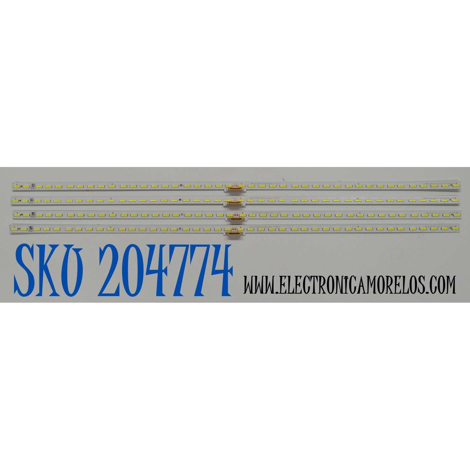 KIT DE LEDS ORIGINAL PARA TV SAMSUNG 4 PIEZAS / NUMERO DE PARTE BN96-48378A / L1_RU8K_H2_CEM_S42(1)_R1.0_SC4_100_LM41-00775A / LM41-00775A / 48378A / PANEL CY-NR082FGLV1H / MODELO UN82RU800D / UN82RU8000 / UN82RU9000 / LH82QEREBGCXZA / LH82QEREBGCXGO