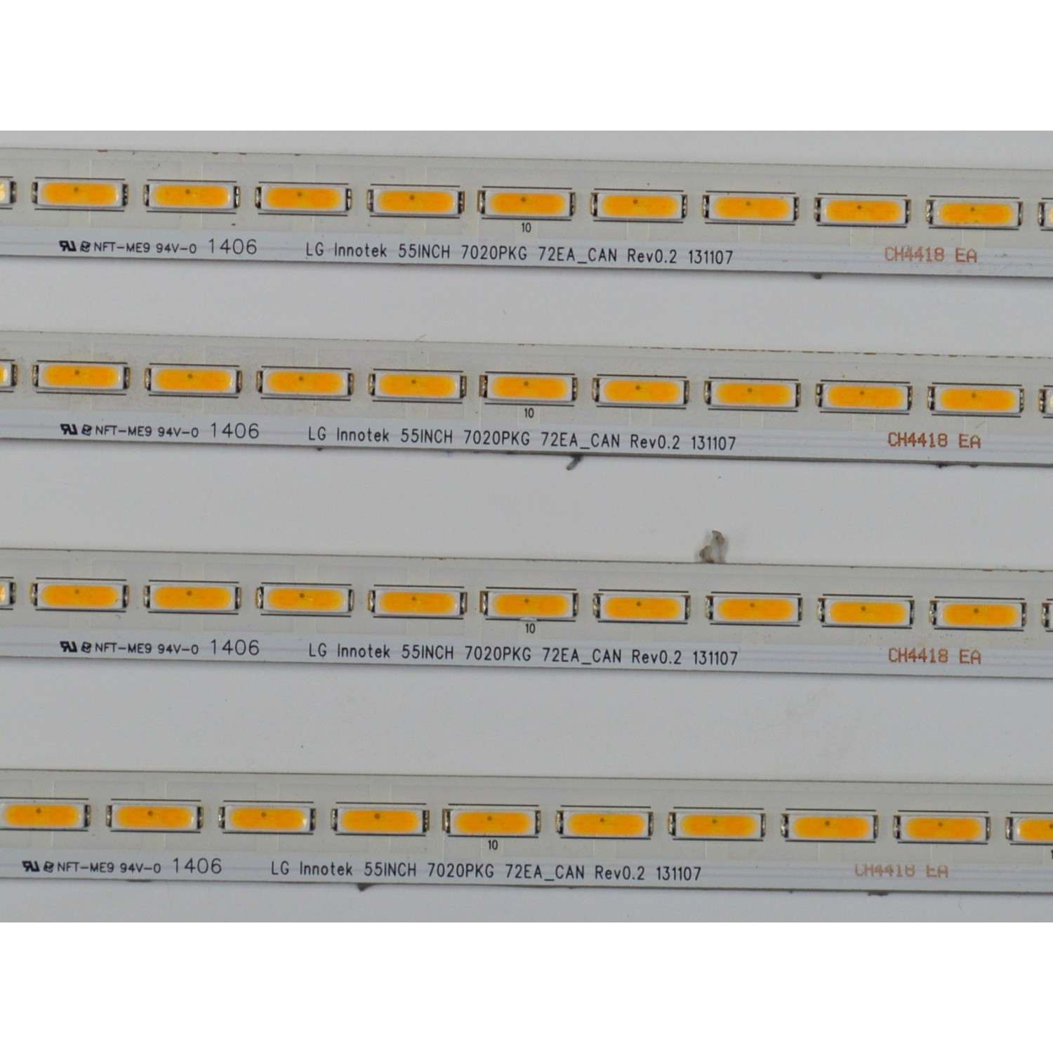 KIT DE LEDS ORIGINAL PARA TV SONY 4 PIEZAS / NUMERO DE PARTE 55INCH 7020PKG / LG INNOTEK 55INCH 7020PKG 72EA_CAN REV0.2 131107 / MODELO XBR-55X900B / XBR55X900B - Imagen 2